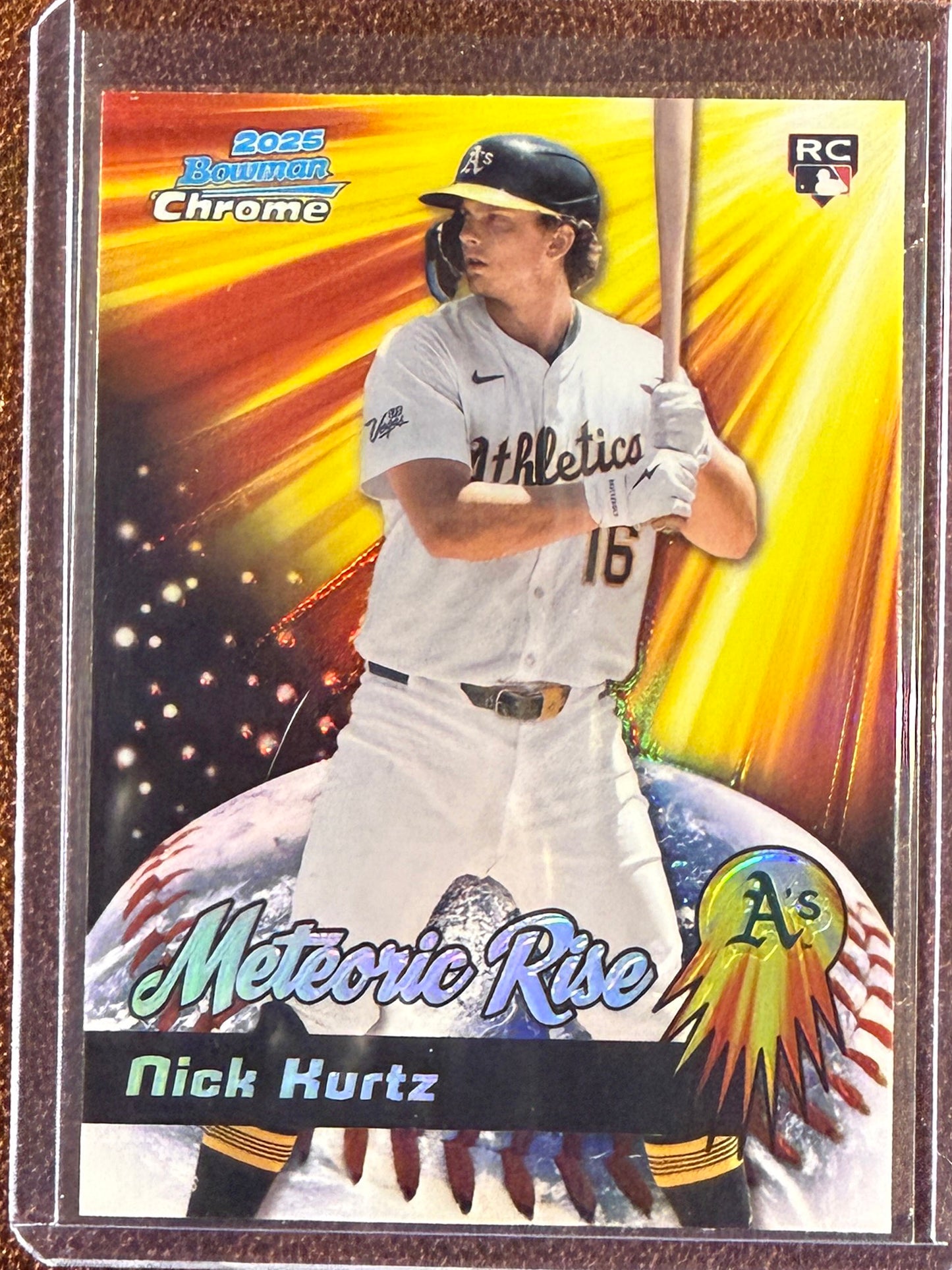 Nick Kurtz - 2025 Bowman Chrome - Rookie Meteoric Rise - Athletics