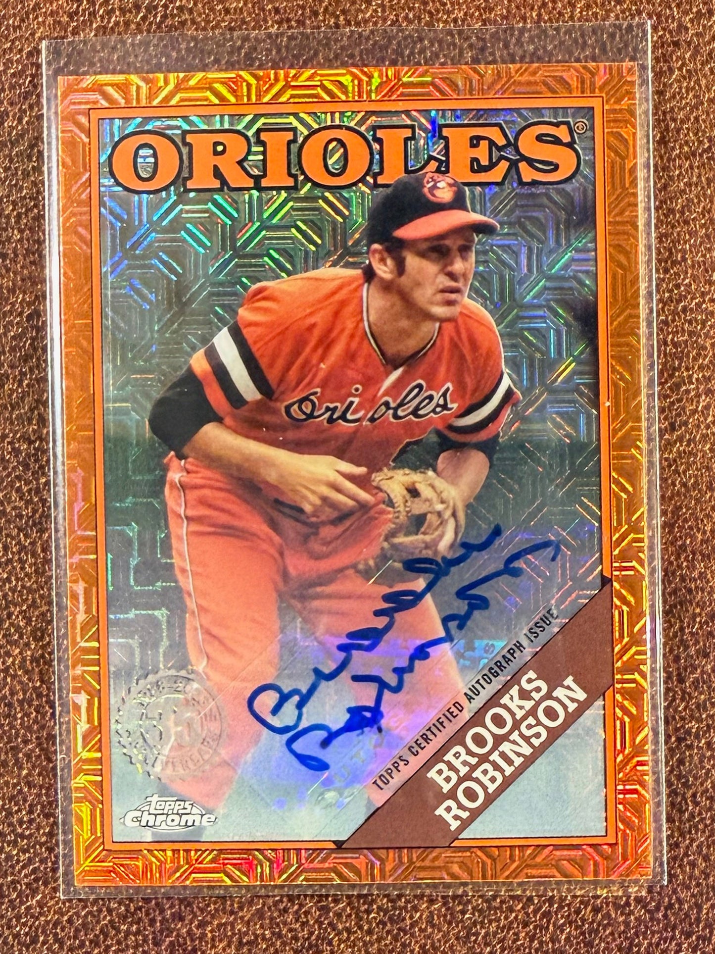 Brooks Robinson - 2023 Topps Update - Orange Mojo /25 AUTO - Orioles