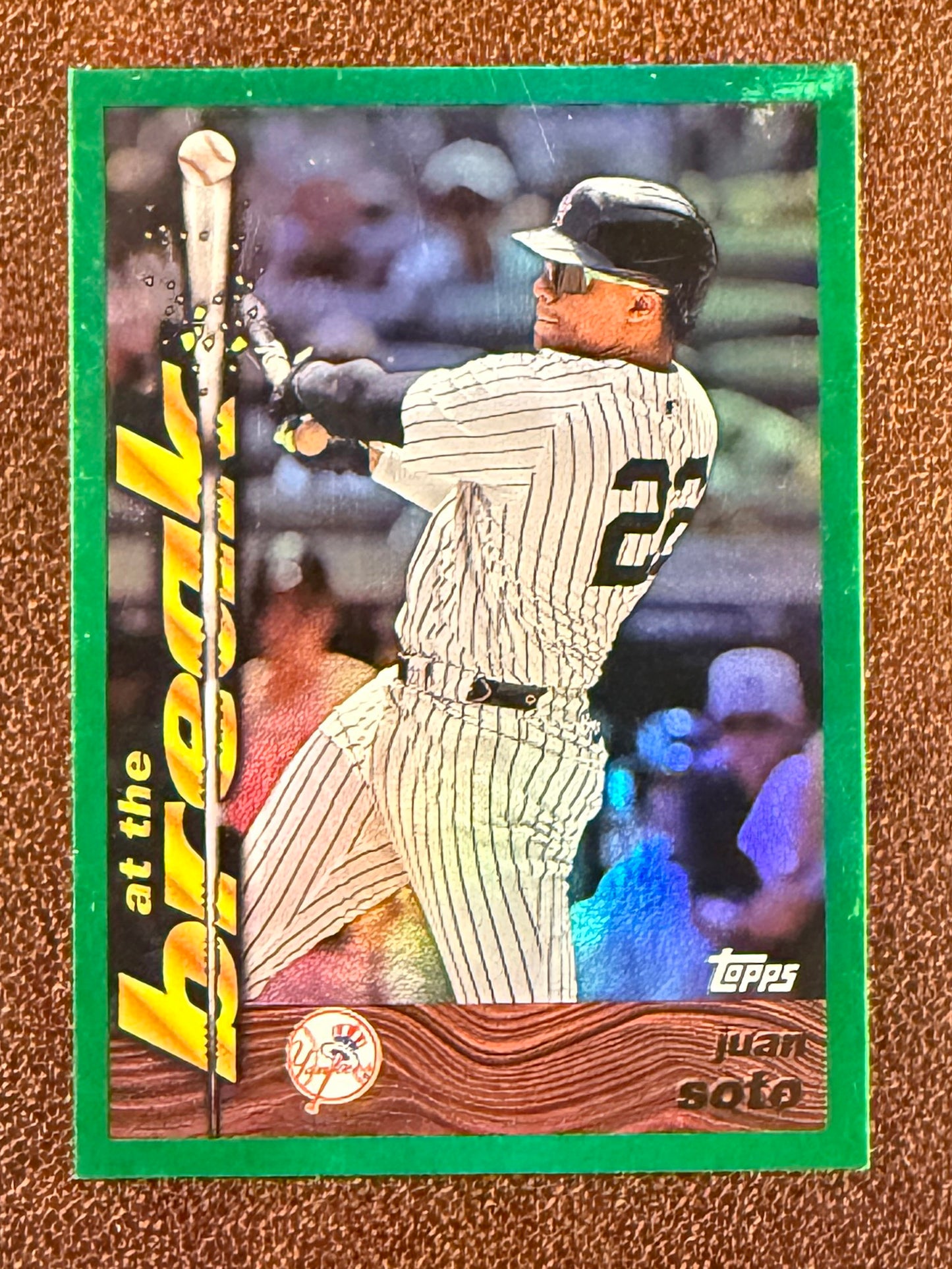 Juan Soto - 2024 Topps Archives - GREEN At the Break /99 - Yankees
