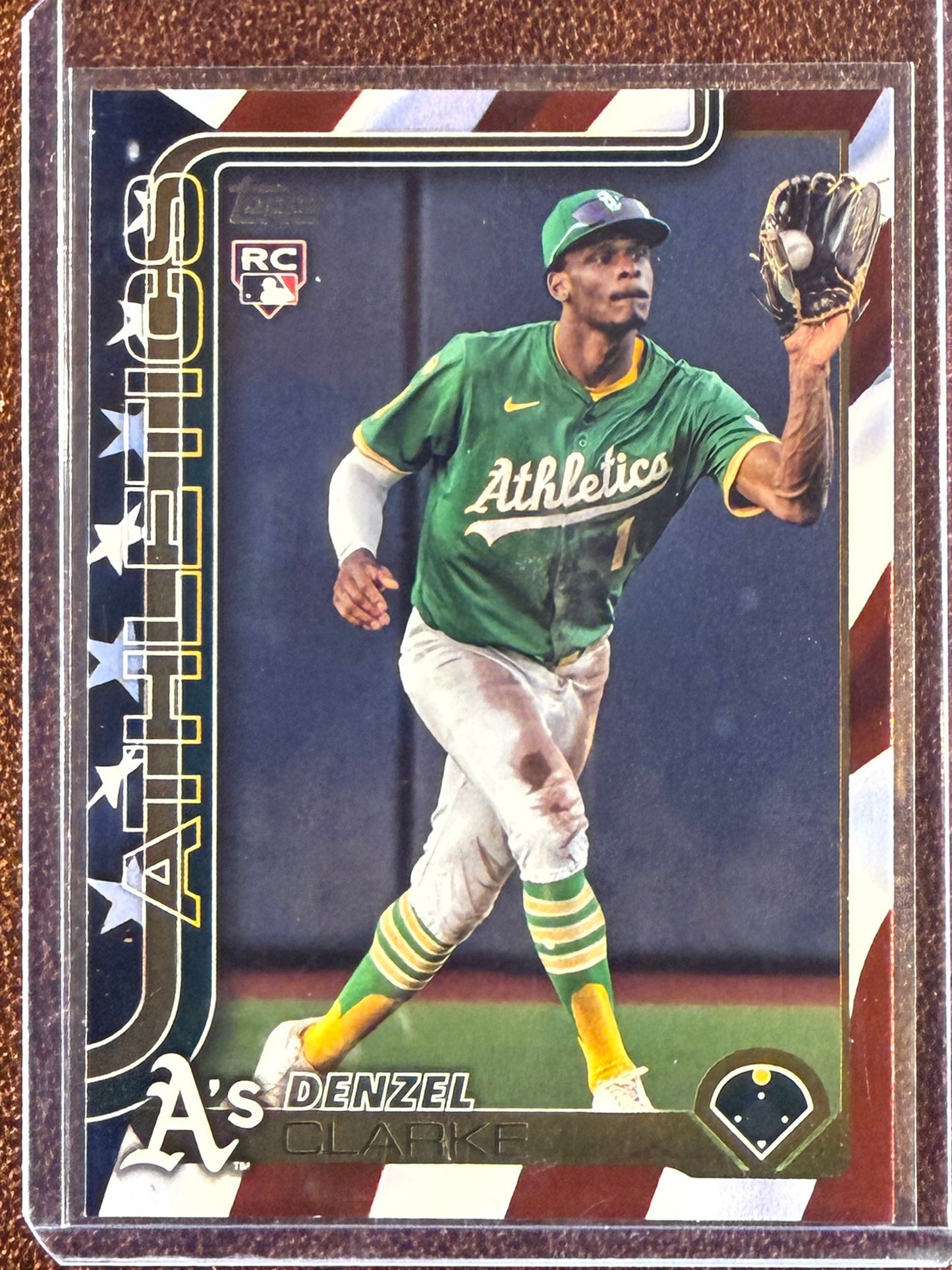 Denzel Clarke - 2025 Topps Update - Independence Day /76 - Athletics