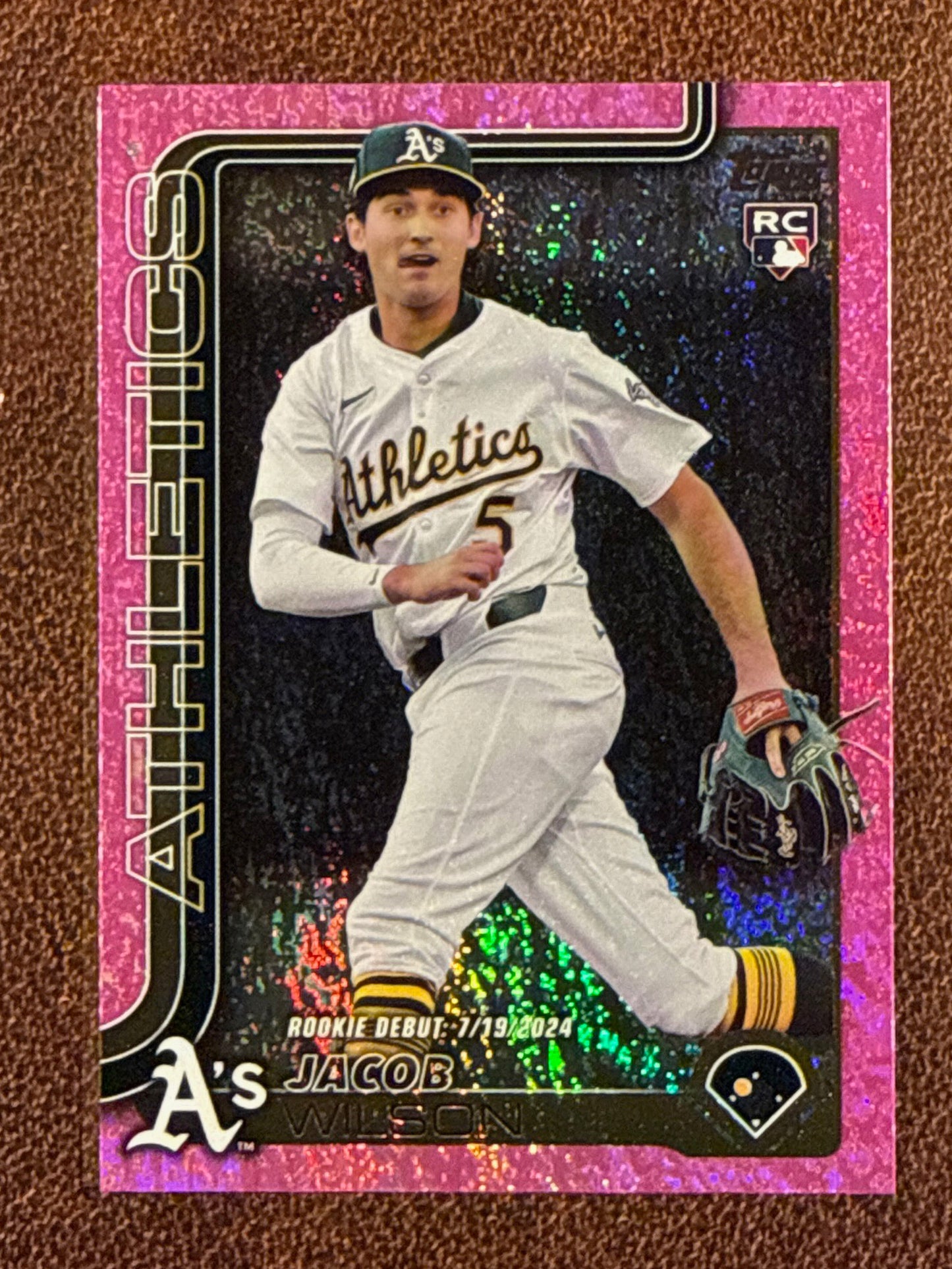 Jacob Wilson - 2025 Topps Update - Rookie Debut PINK Holofoil - Athletics