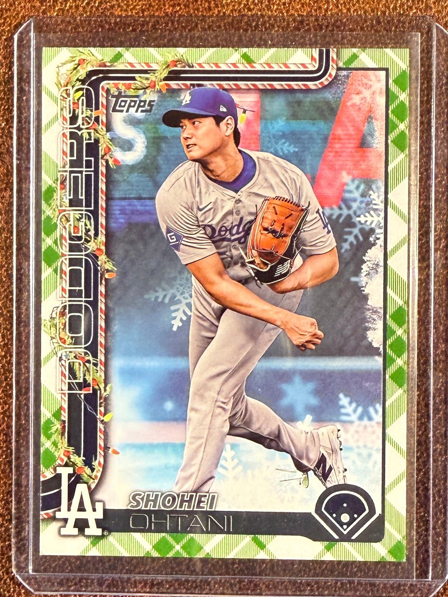 Shohei Ohtani - 2025 Topps Holiday - Green Plaid - Dodgers