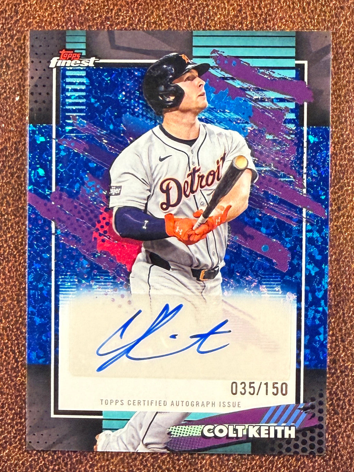 Colt Keith - 2026 Topps Finest - BLUE AUTO /150 - Tigers