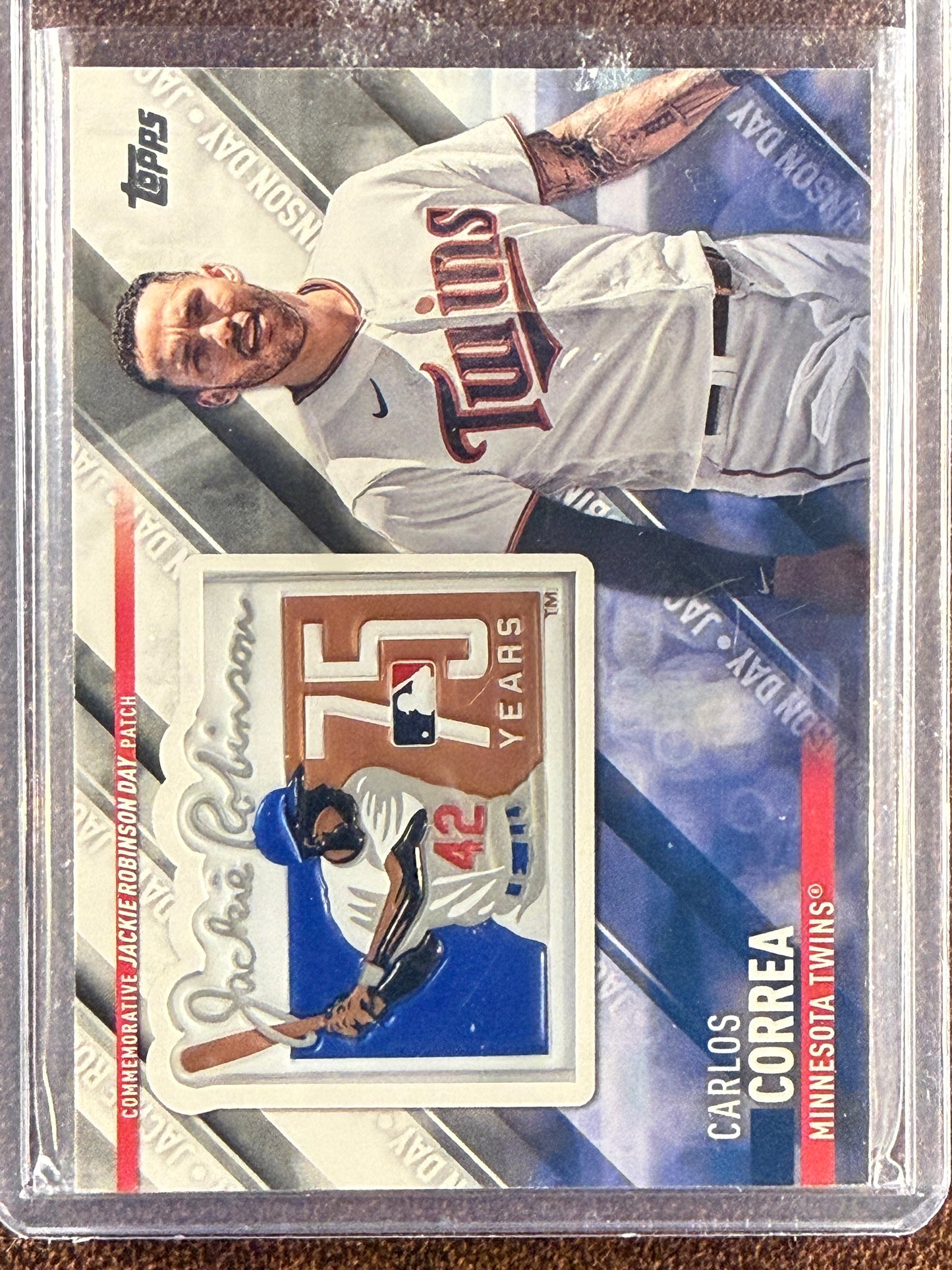 Carlos Correa - 2022 Topps Update - Jackie Robinson Manfactured Patch - Twins