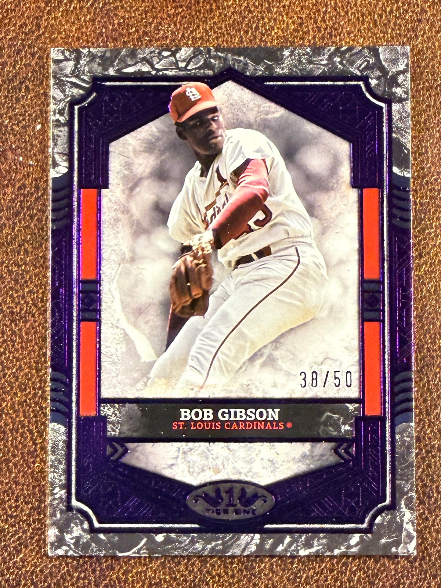 Bob Gibson - 2025 Topps Tier One - PURPLE Foil /50 - Cardinals