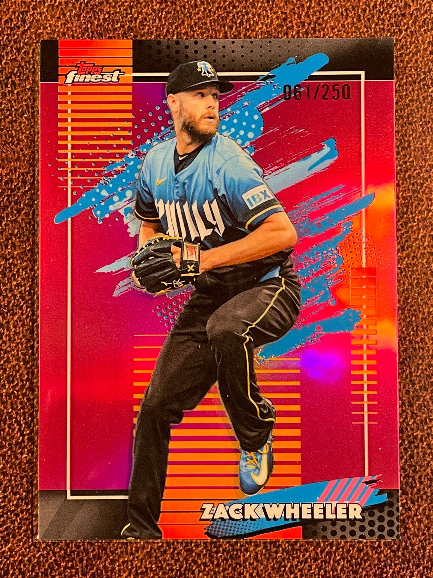 Zack Wheeler - 2026 Topps Finest - PINK Uncommon /250 - Phillies