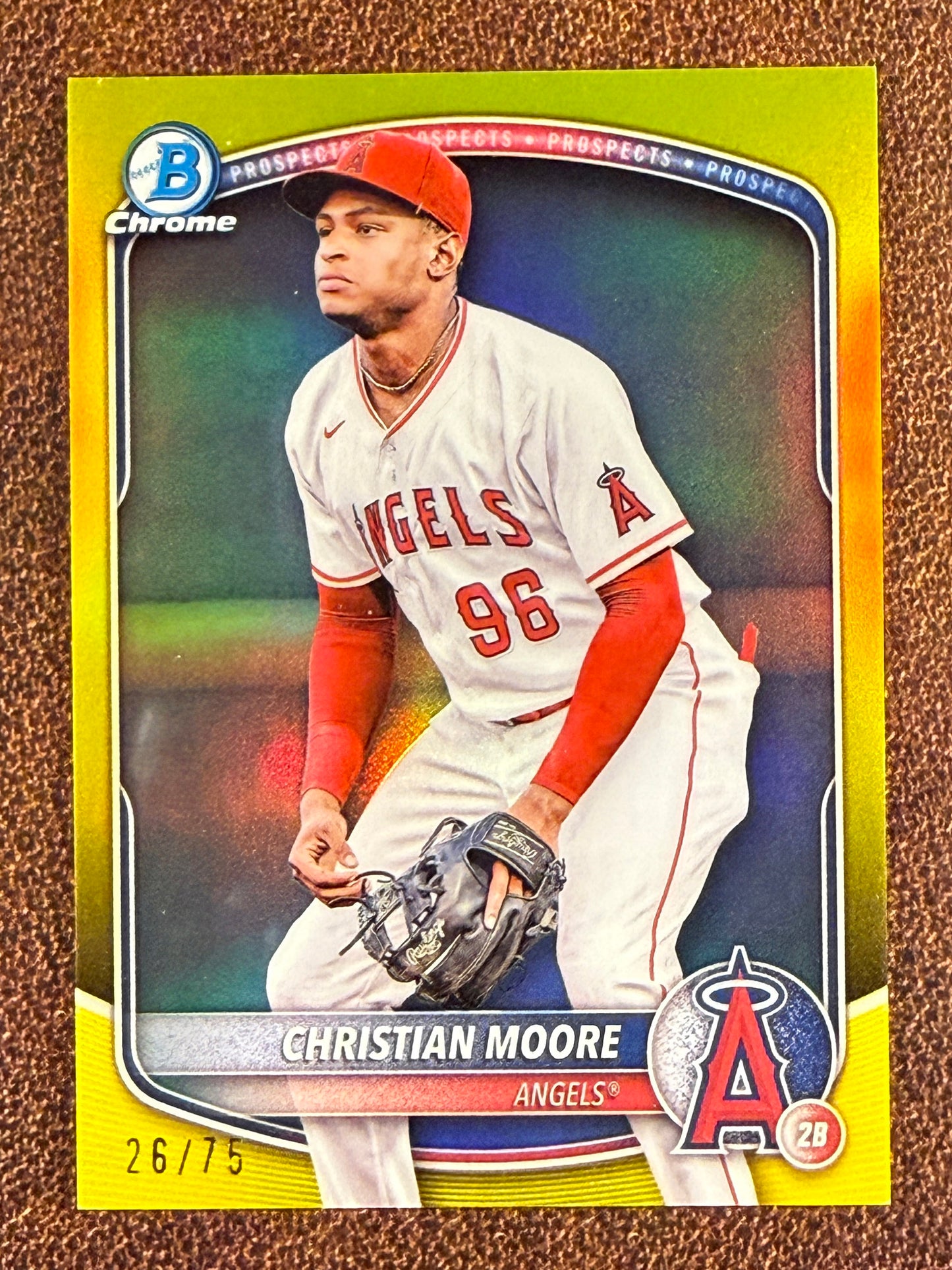Christian Moore - 2025 Bowman - GOLD Prospect /50 - Angels