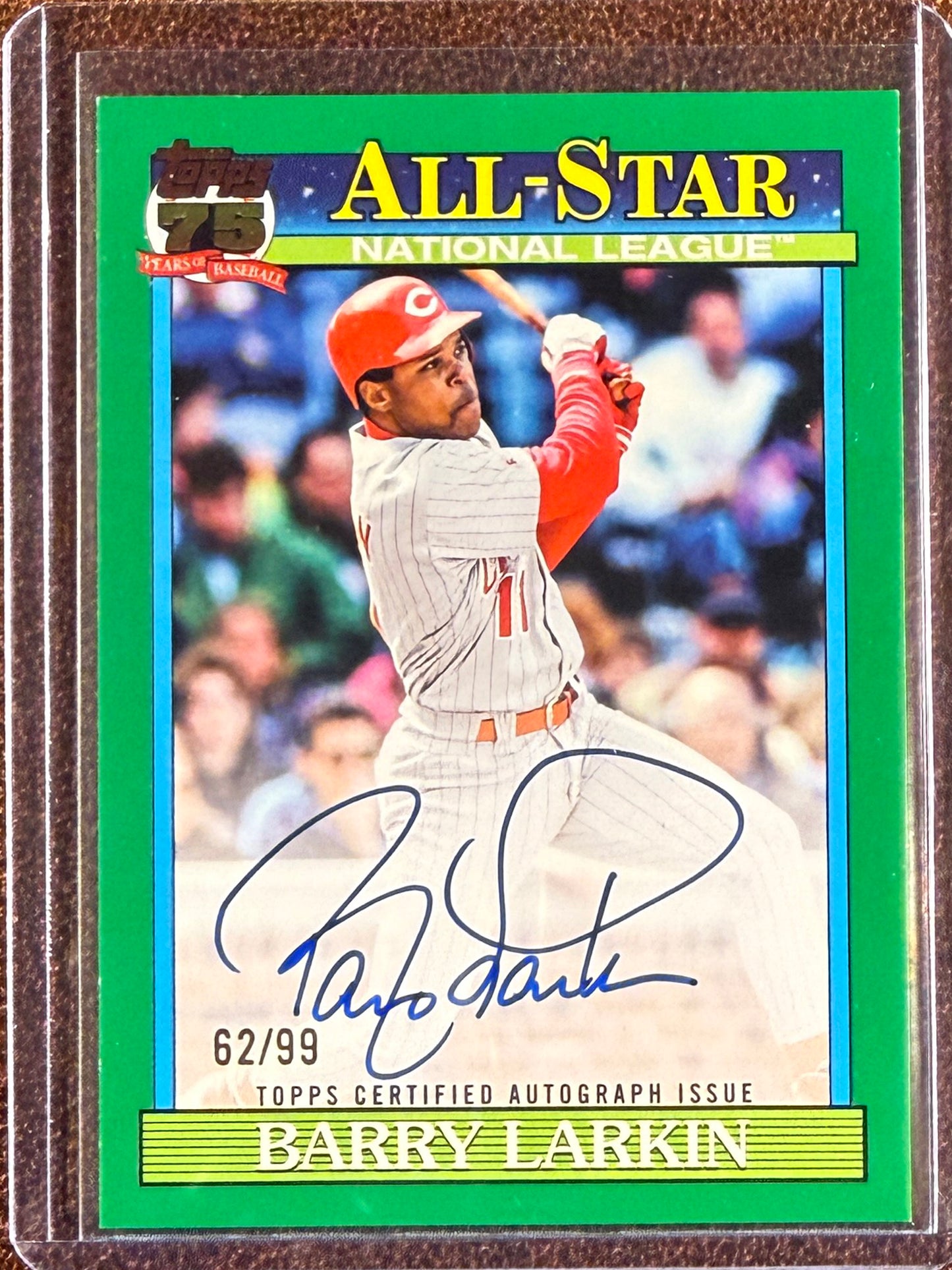 Barry Larkin - 2026 Topps Series 2 - GREEN 1991 All Star AUTO /99 - Reds