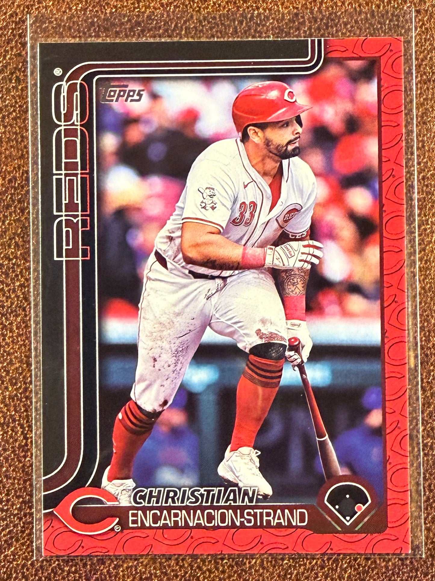 Christian Encarnacion Strand - 2025 Topps Series 1 - Team Border SSP - Reds