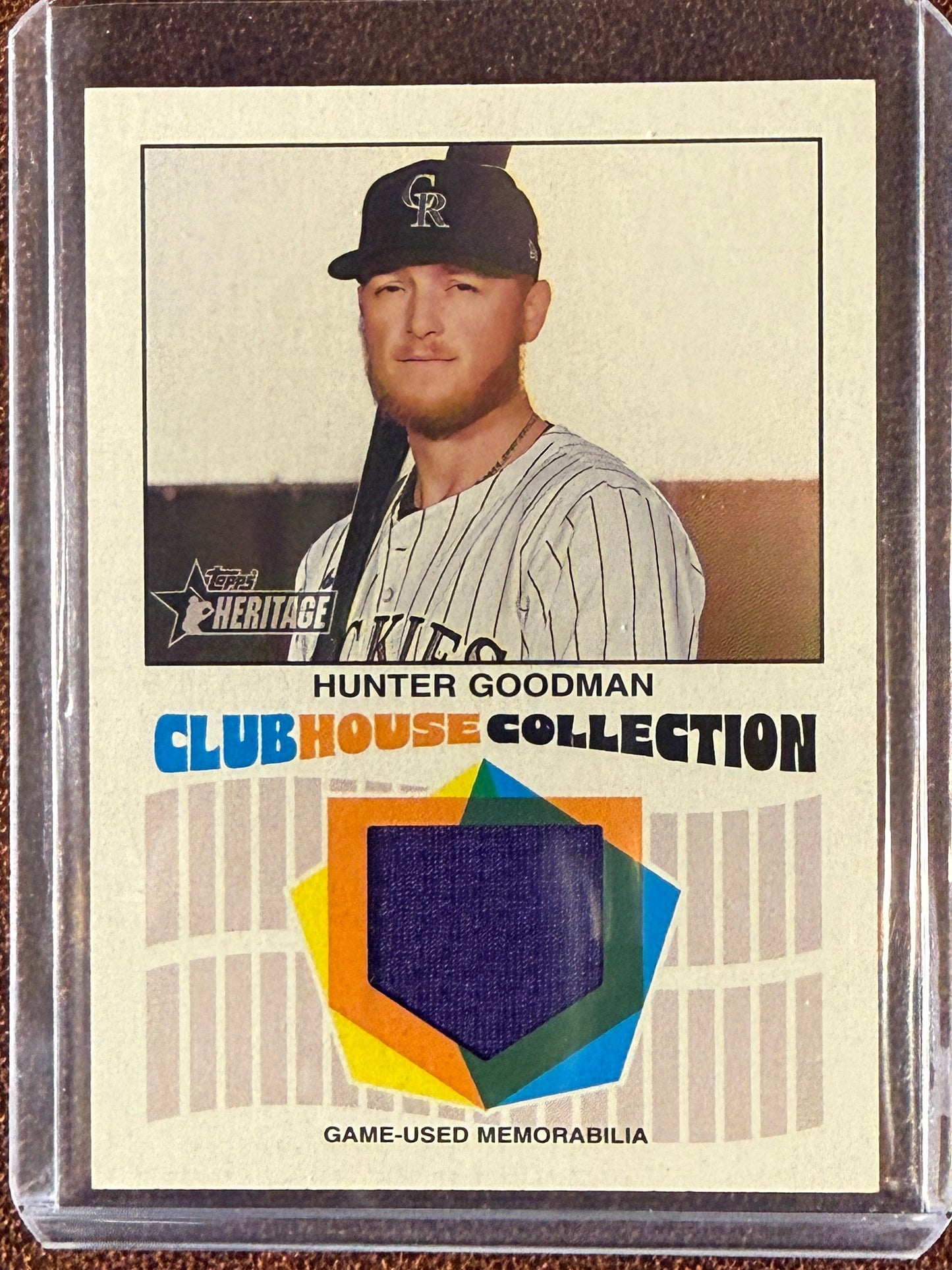 Hunter Goodman - 2026 Topps Heritage - Clubhouse Collection RELIC - Rockies