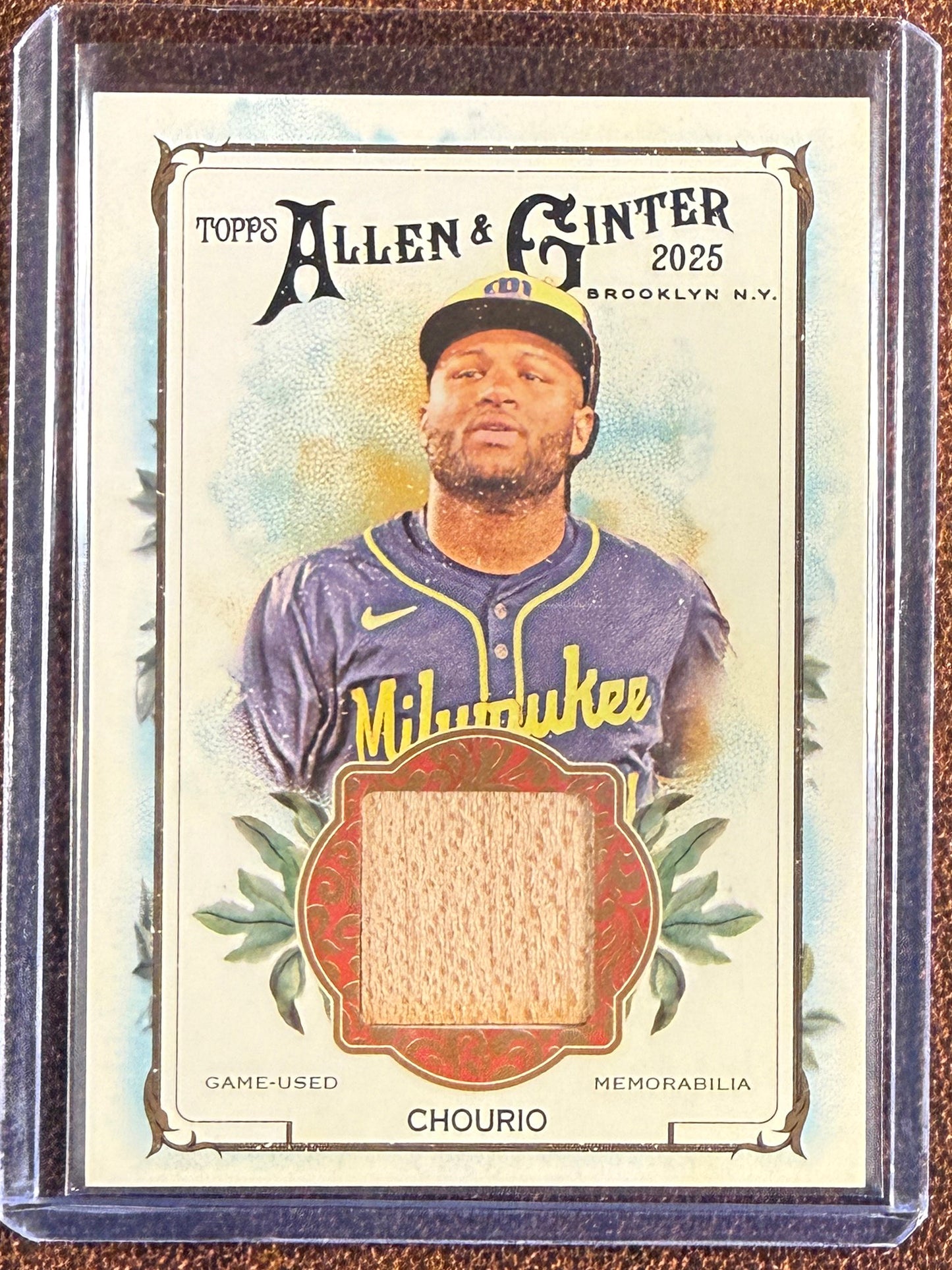 Jackson Chourio - 2025 Allen & Ginter - Game Used Bat RELIC - Brewers