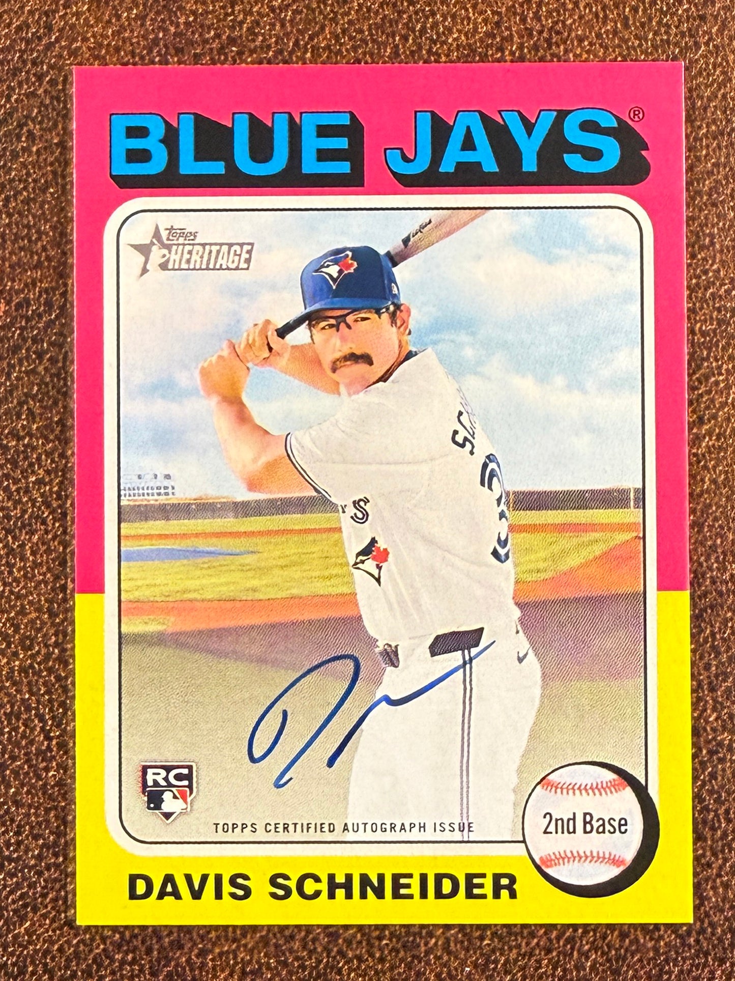 Davis Schneider - 2024 Topps Heritage - Real One Rookie AUTO - Blue Jays