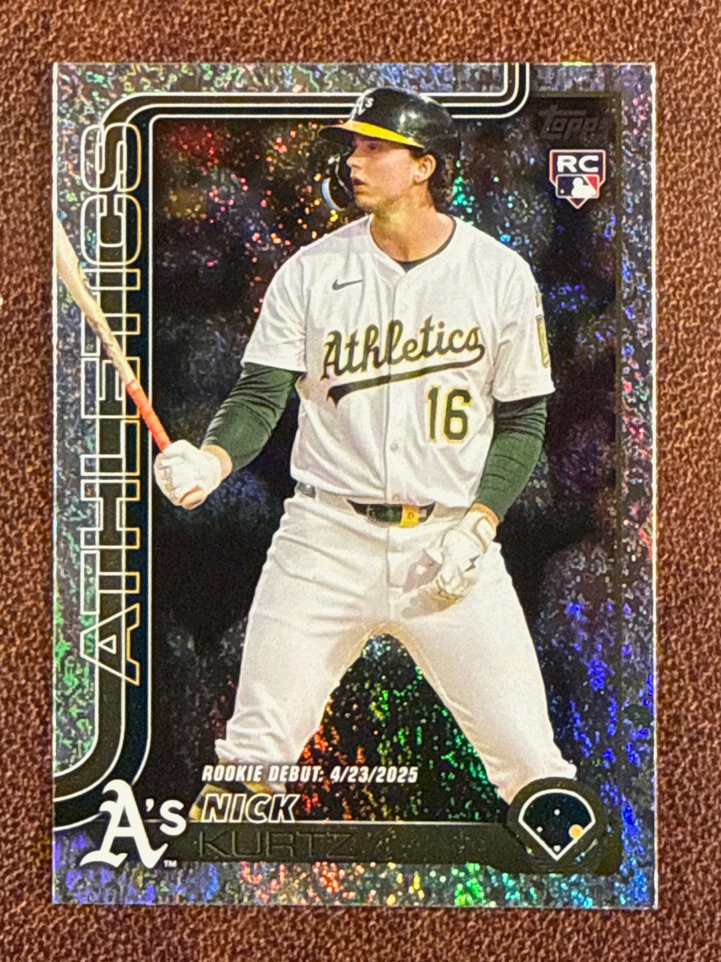 Nick Kurtz - 2025 Topps Update - Rookie Debut Holo Foil - Athletics