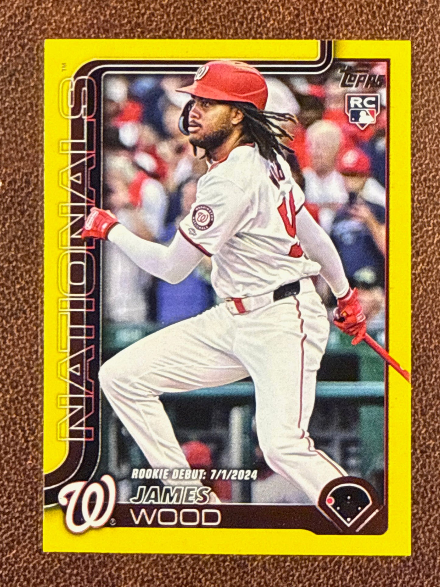James Wood - 2025 Topps Update - Rookie Debut YELLOW Border - Nationals