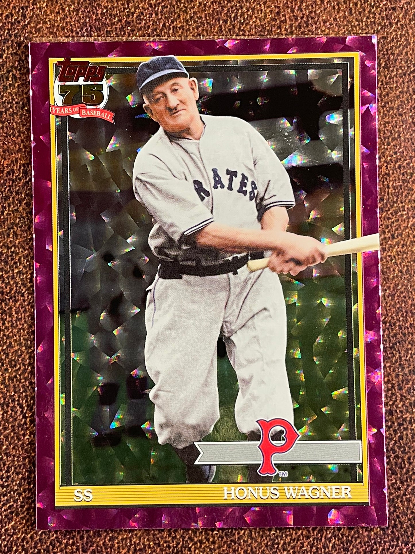 Honus Wagner - 2026 Topps Series 2 - PINK Foil Crackle - Pirates