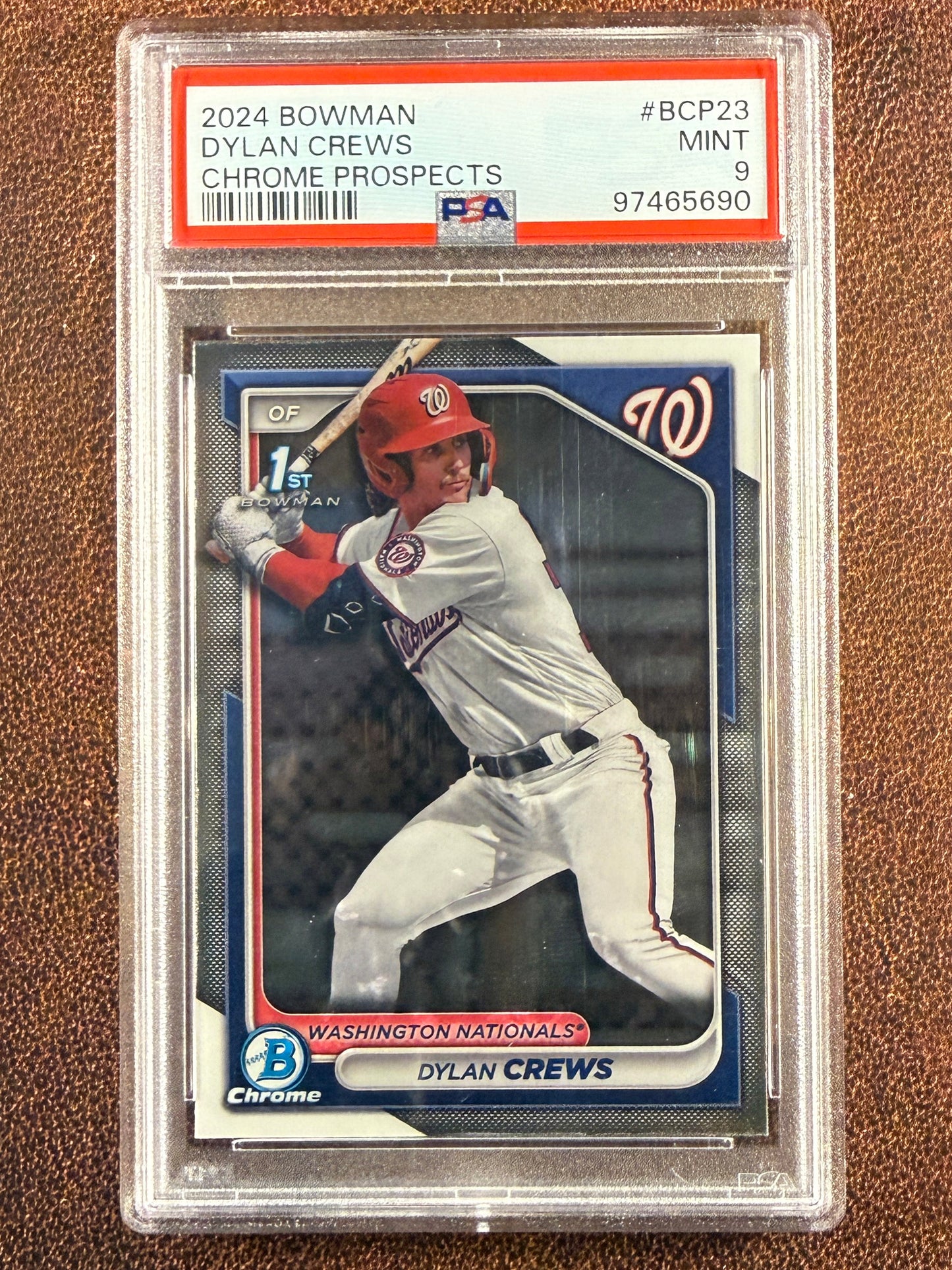 Dylan Crews - 2024 Bowman - 1st Bowman Chrome (PSA 9) - Nationals