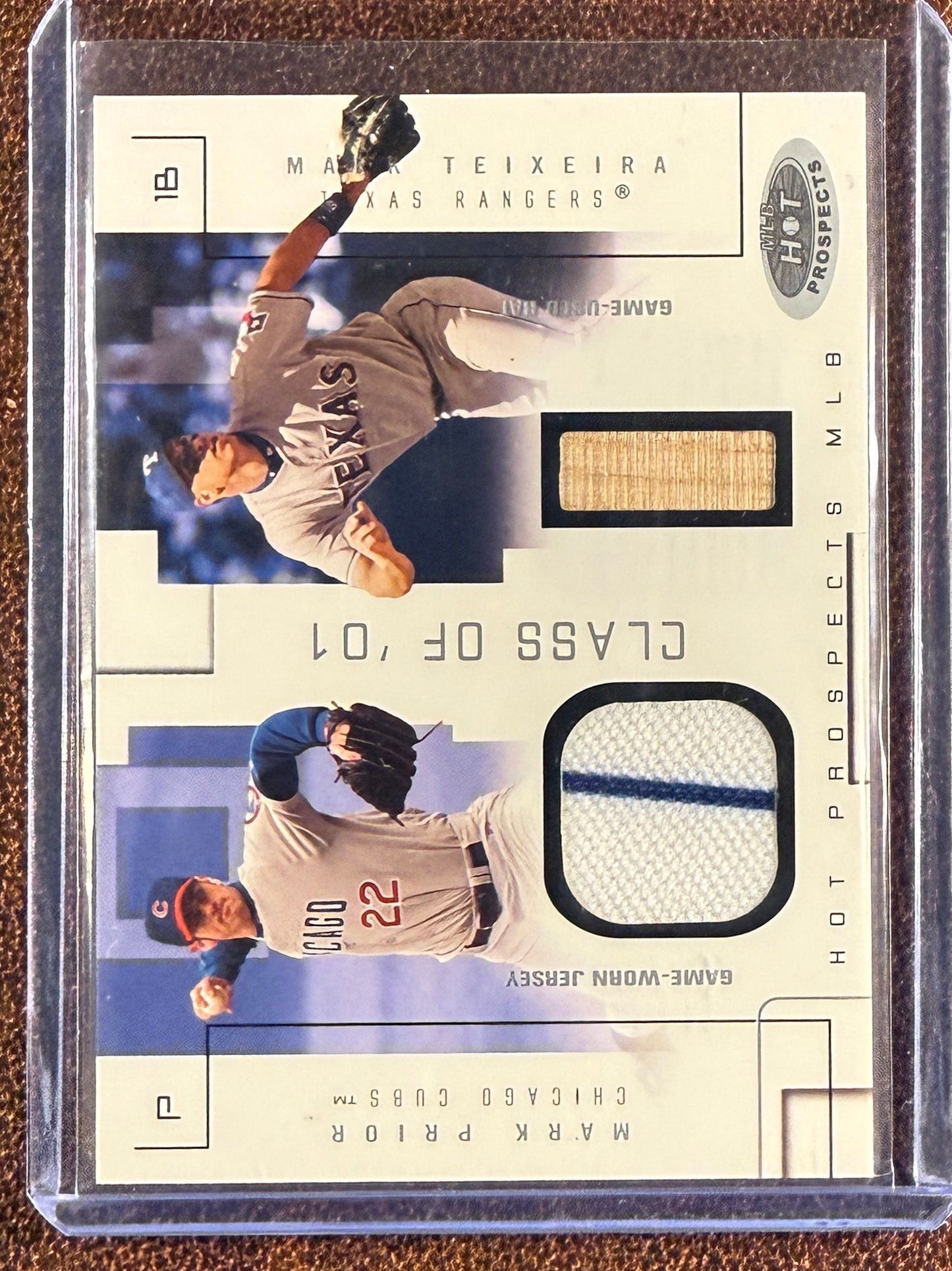 Mark Prior/Mark Teixeira - 2003 Fleer - Hot Prospects Dual RELIC /375 - Cubs