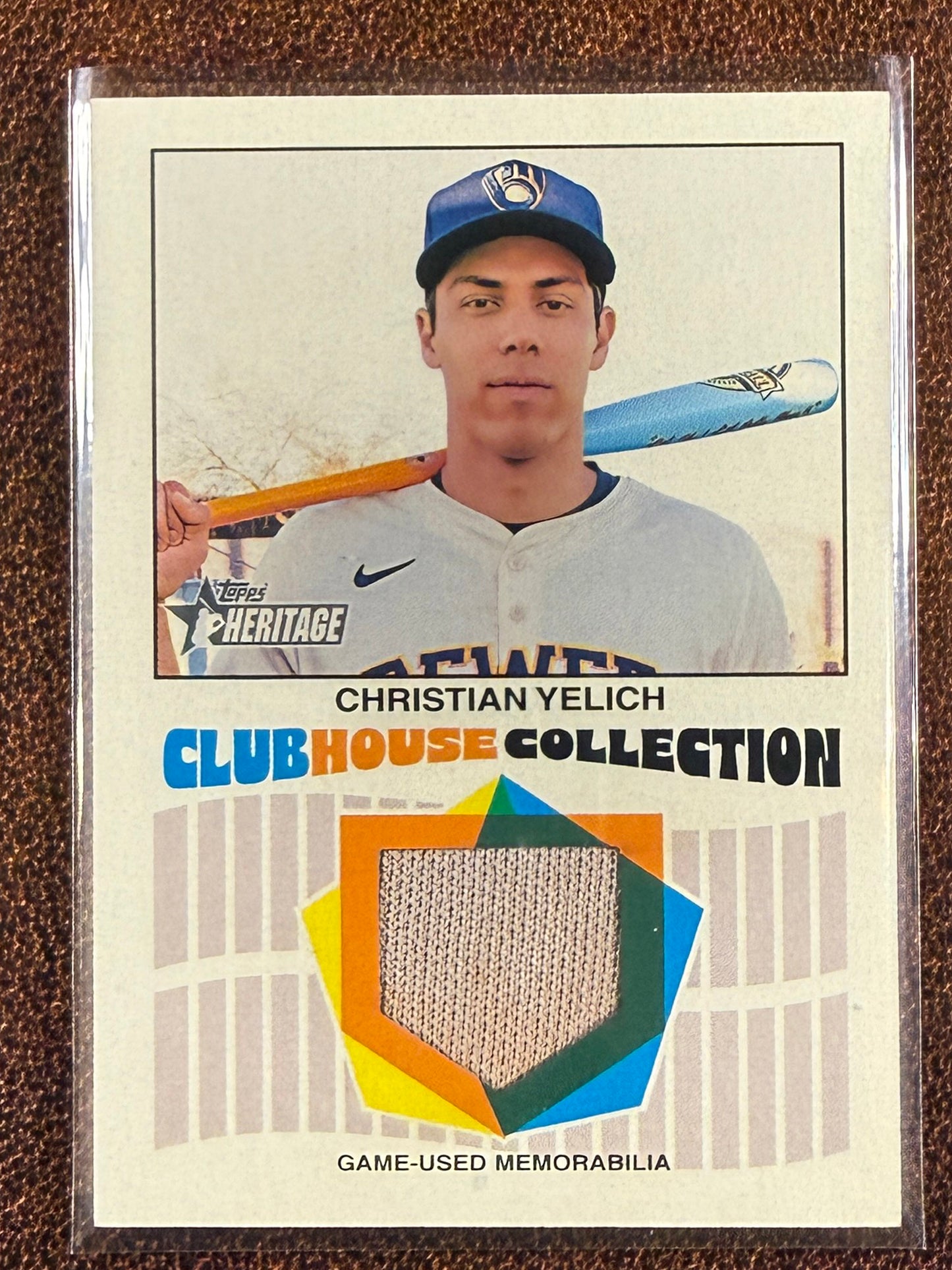 Christian Yelich - 2026 Topps Heritage - Clubhouse Collection RELIC - Brewers