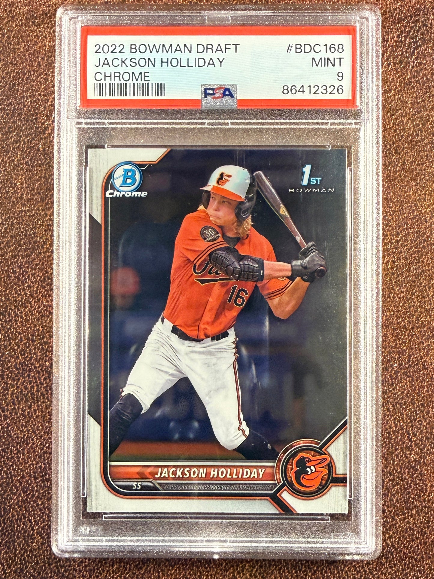 Jackson Holliday - 2022 Bowman Draft - 1st Bowman Chrome (PSA 9) - Orioles