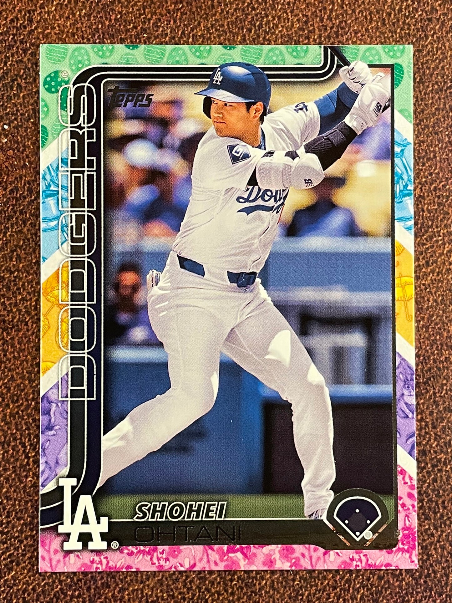 Shohei Ohtani - 2025 Topps Series 1 - Easter Egg Border (*Slight Corner Whiting*) - Dodgers