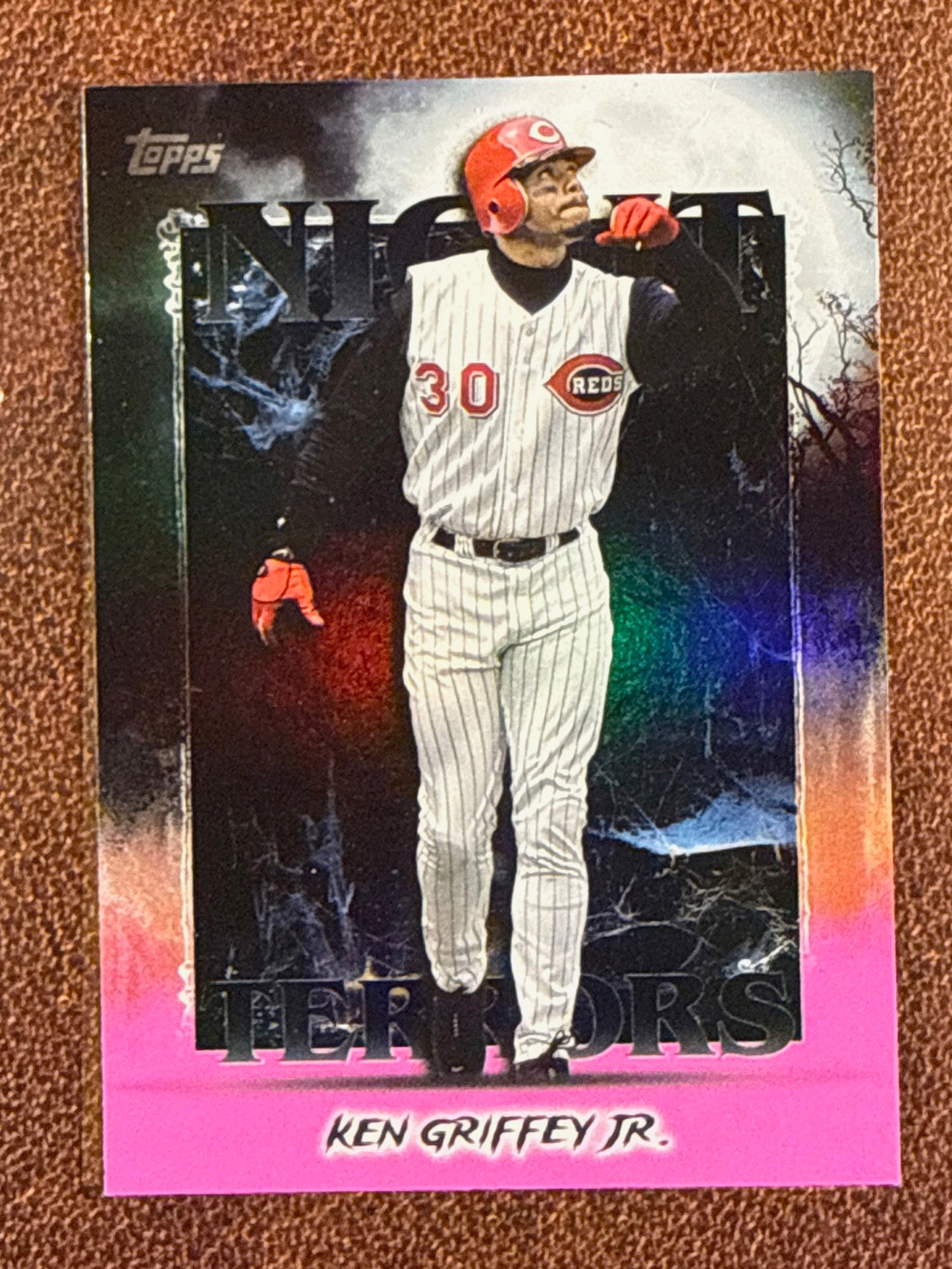 Ken Griffey Jr. - 2025 Topps Update - PINK Night Terrors - Reds