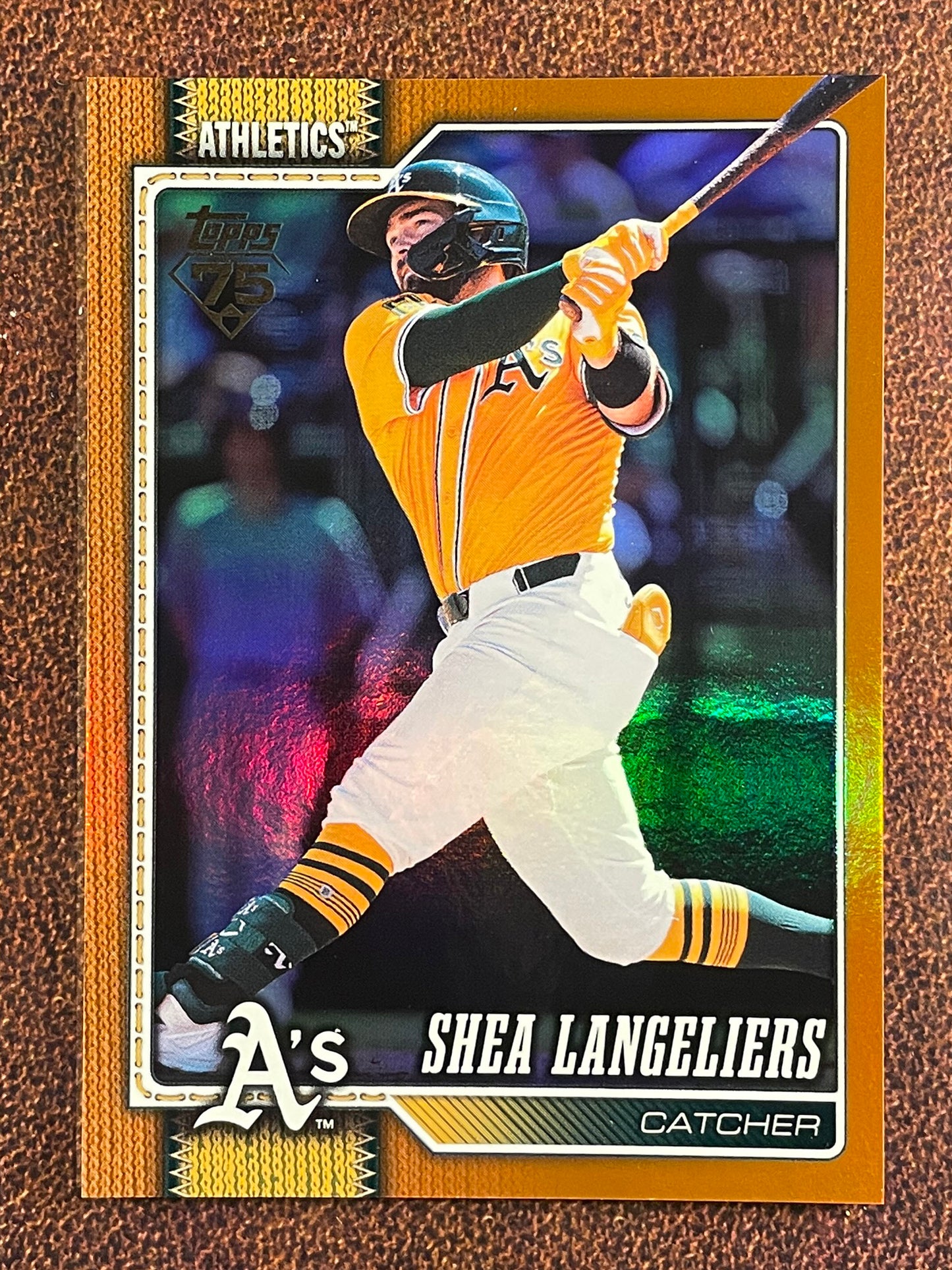 Shea Langeliers - 2026 Topps Series 1 - ORANGE Rainbow Foil /25 - Athletics
