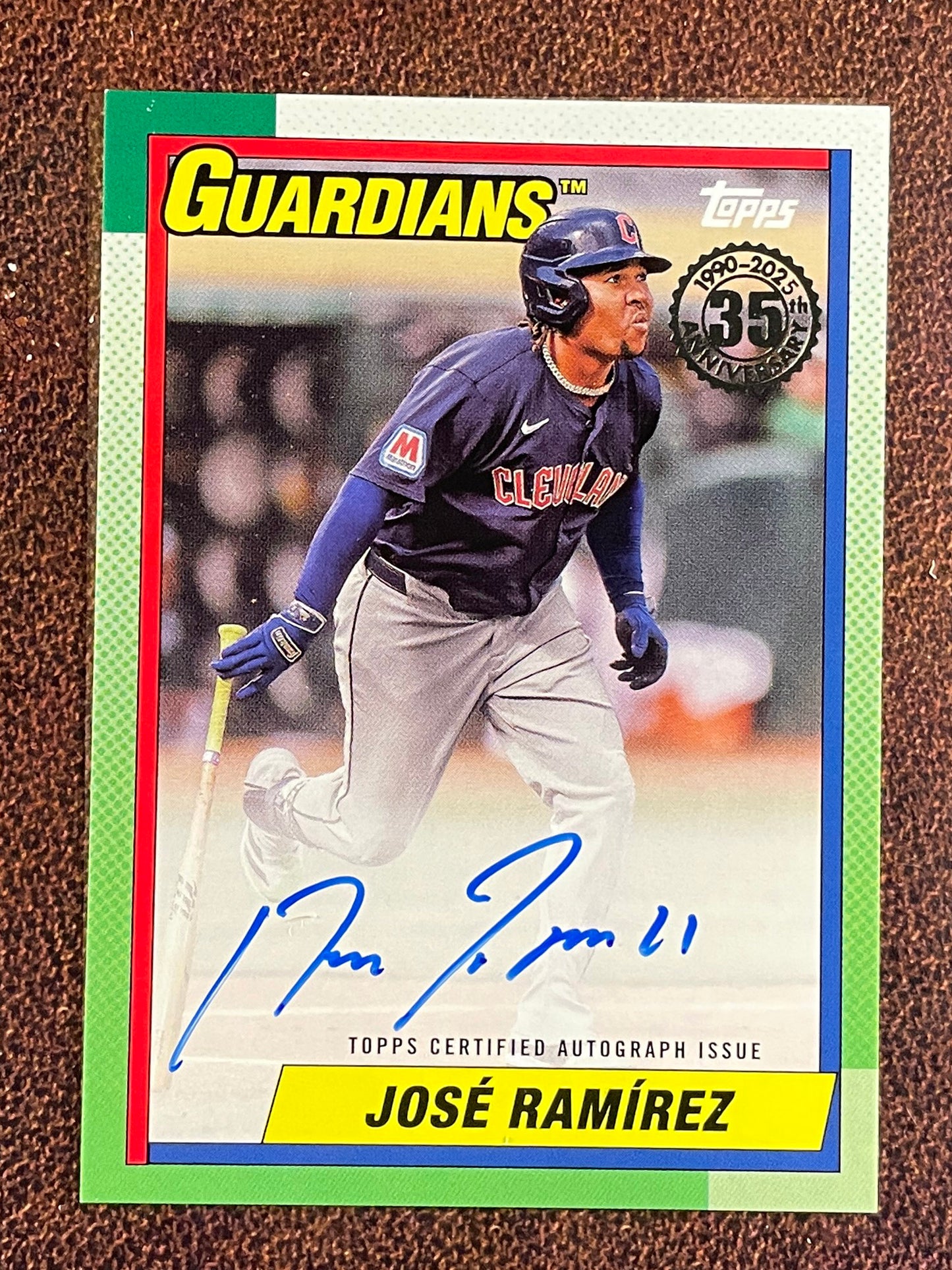 Jose Ramirez - 2025 Topps Series 1 - 1990 AUTO - Guardians