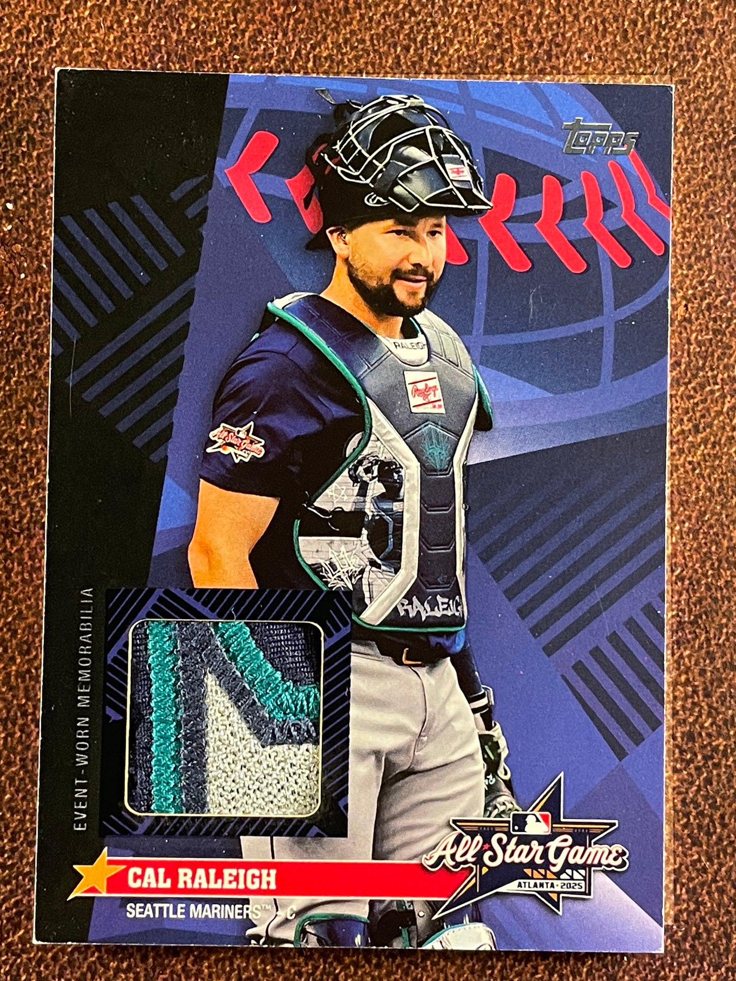 Cal Raleigh - 2025 Topps Update - BLACK All Star Stitches /10 (*edge/corner whiting*) - Mariners