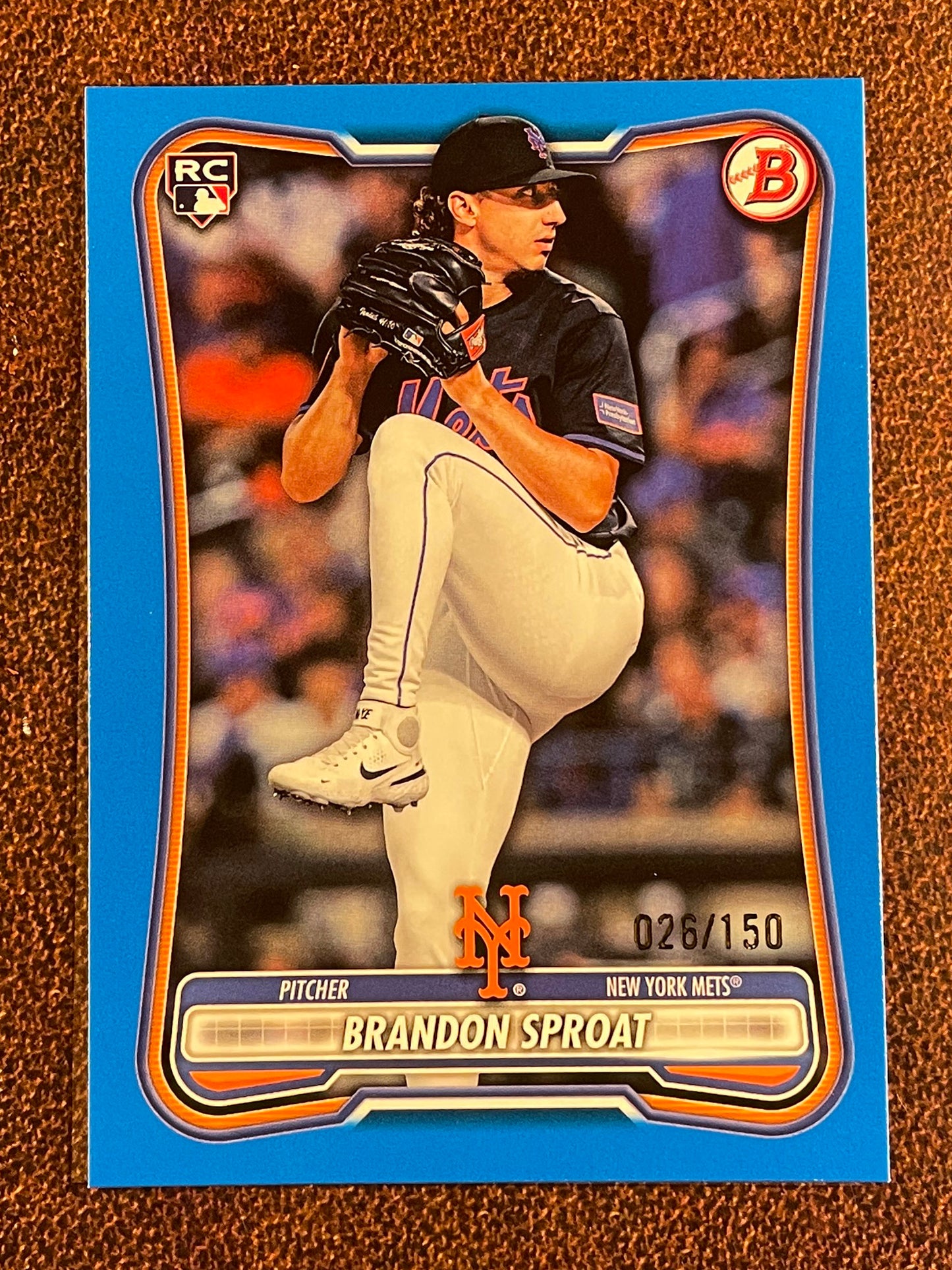 Brandon Sproat - 2026 Bowman - BLUE Paper /150 - Mets