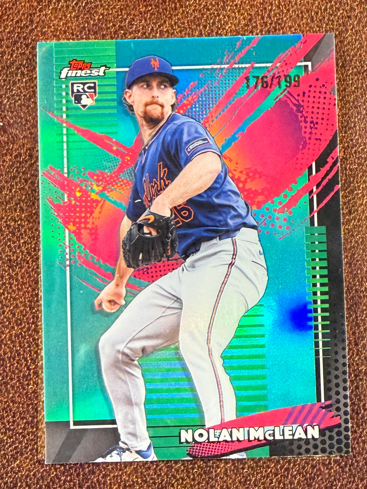 Nolan McLean - 2026 Topps Finest - AQUA RARE /199 - Mets