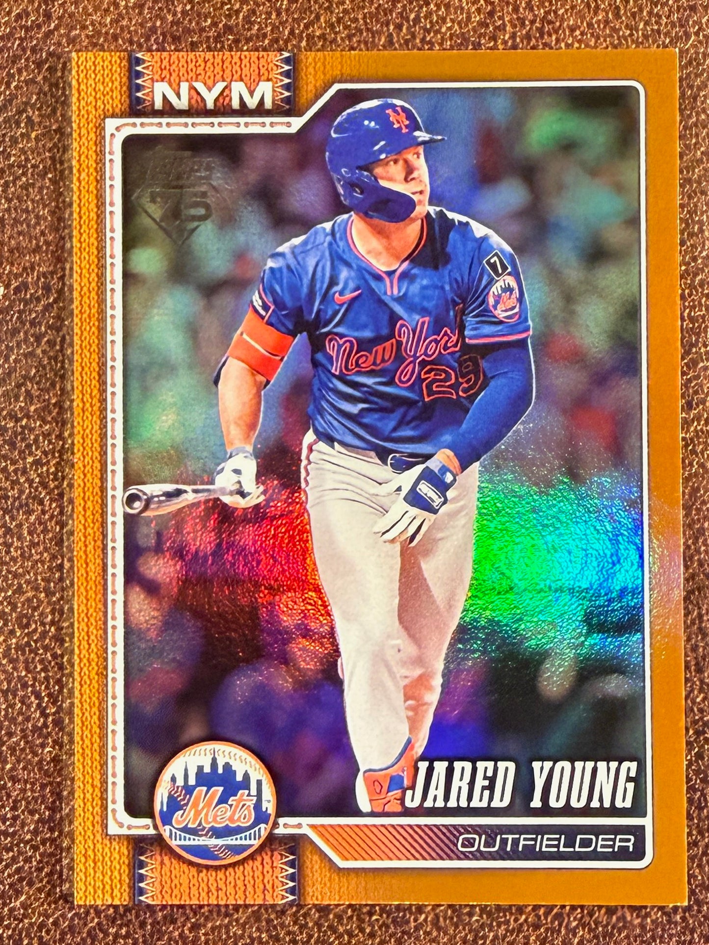 Jared Young - 2026 Topps Series 2 - ORANGE Rainbow Foil /25 - Mets