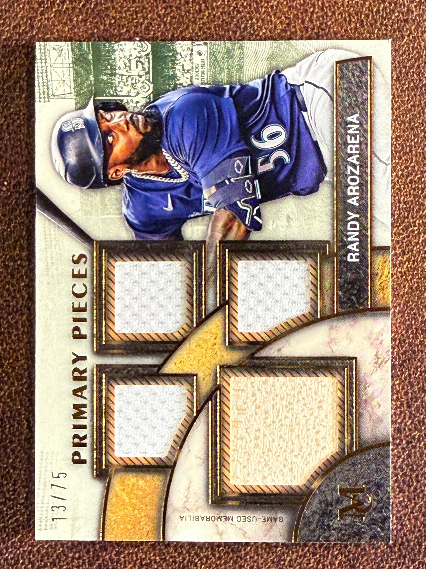 Randy Arozarena - 2025 Topps Museum Collection - Primary Pieces QUAD RELIC /75 - Rays