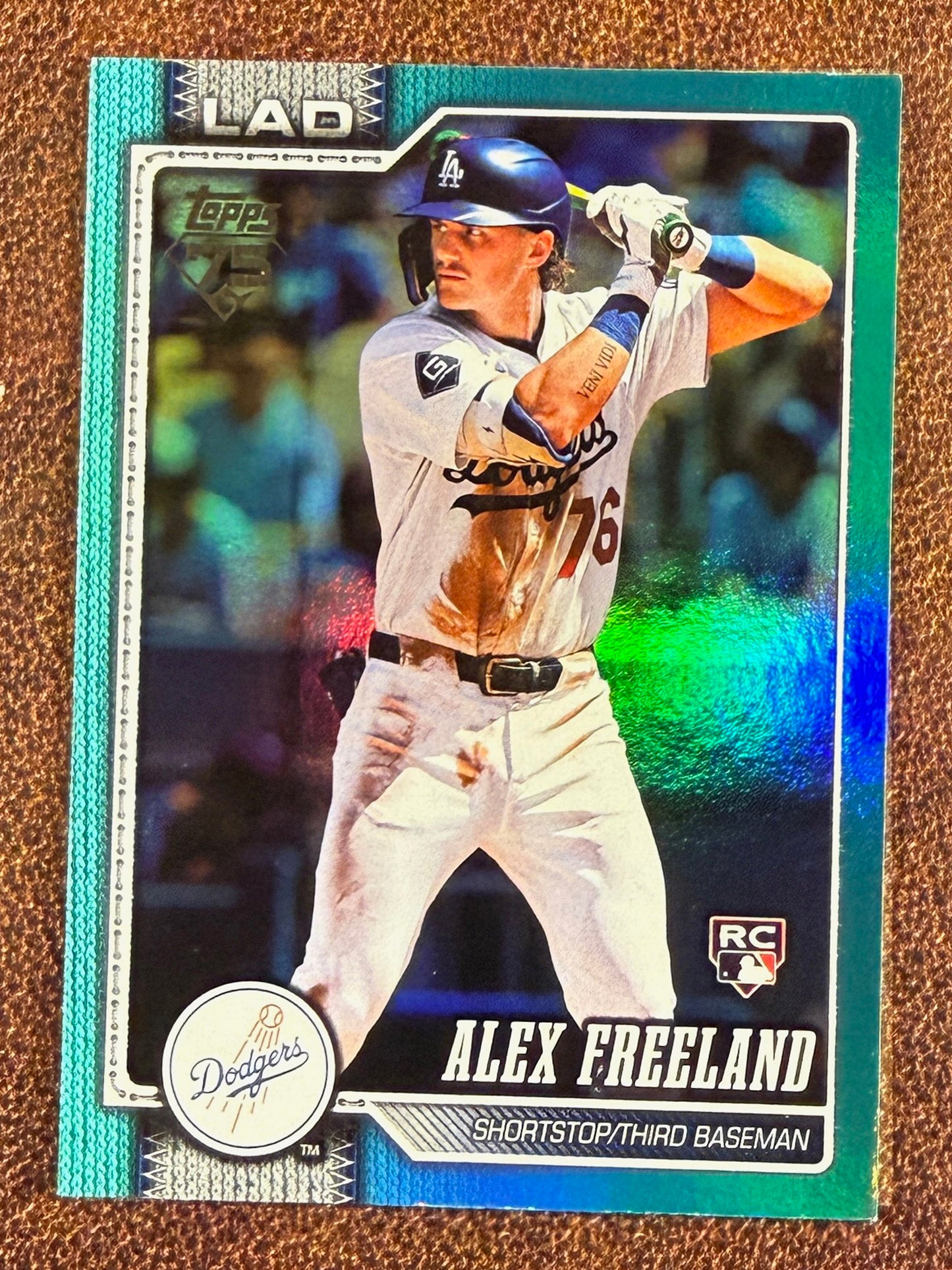 Alex Freeland - 2026 Topps Series 1 - AQUA Rainbow Foil - Dodgers