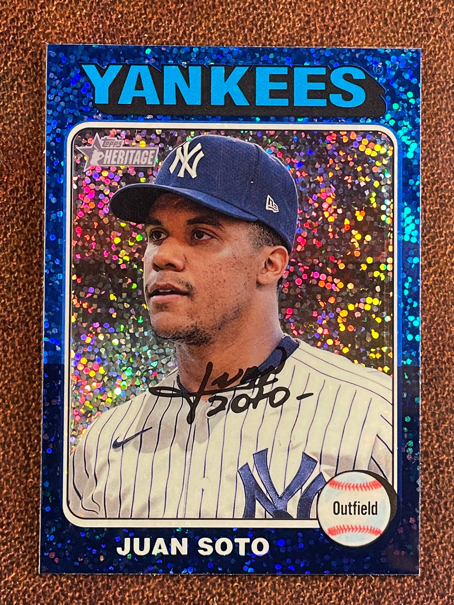 Juan Soto - 2024 Topps Heritage - BLUE Sparkle Refractor - Yankees