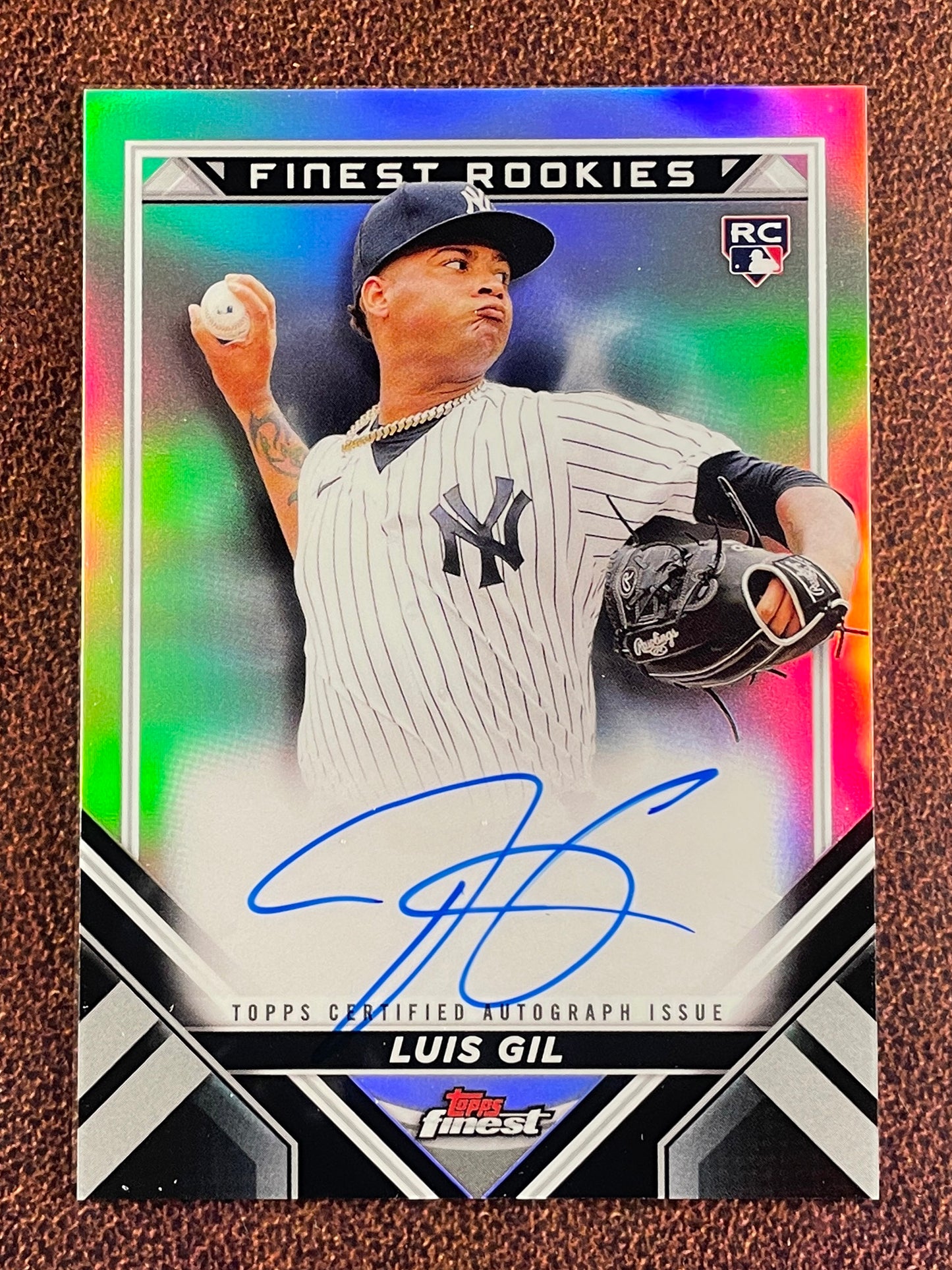 Luis Gil - 2022 Topps Finest - Finest Rookies AUTO - Yankees