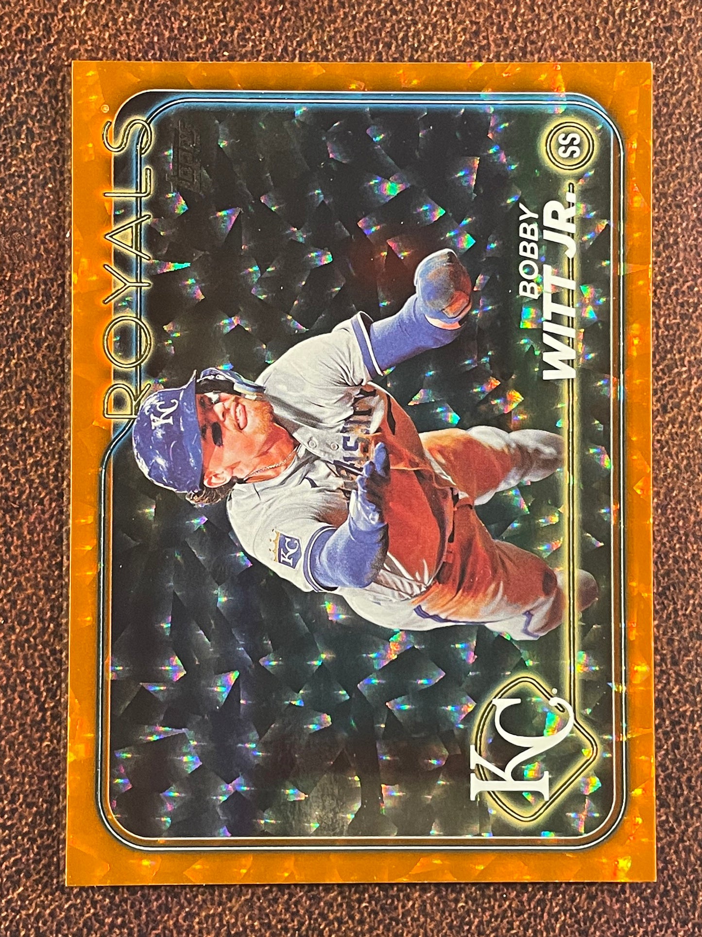 Bobby Witt Jr. - 2024 Topps Series 1 - ORANGE Crackle /299 - Royals