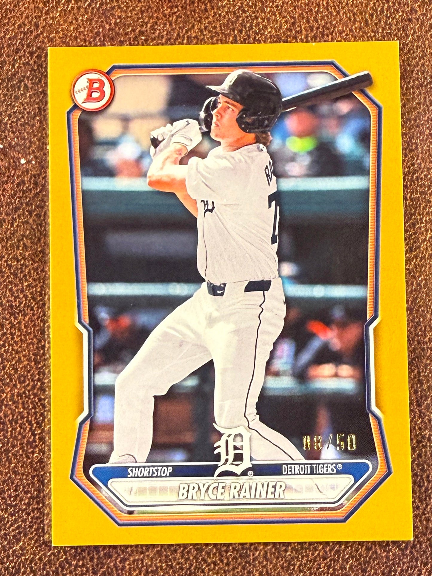 Bryce Rainer - 2026 Bowman - GOLD Paper /50 - Tigers