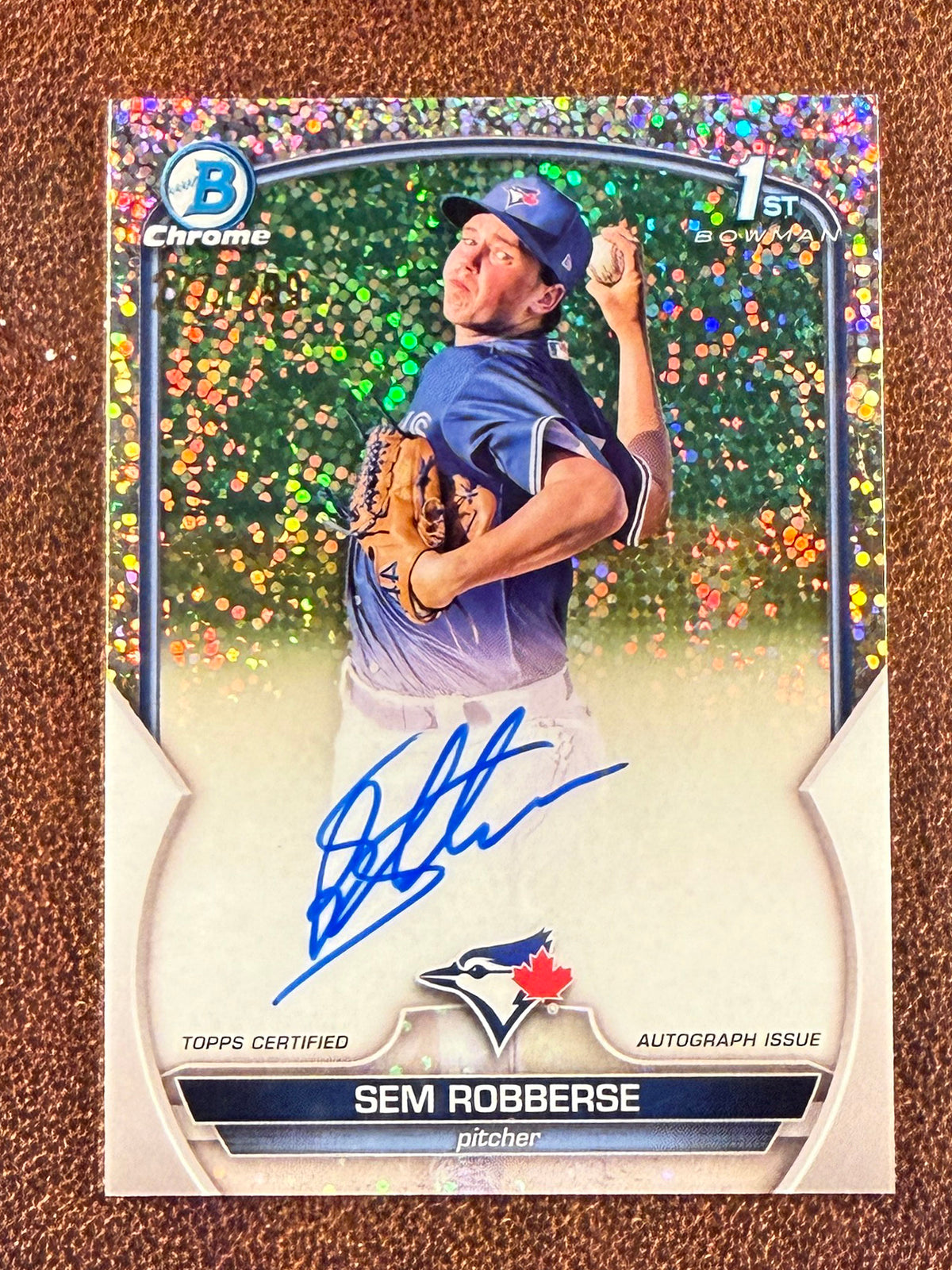 Sem Robberse - 2023 Bowman - Speckle 1st Bowman AUTO /299 - Blue Jays