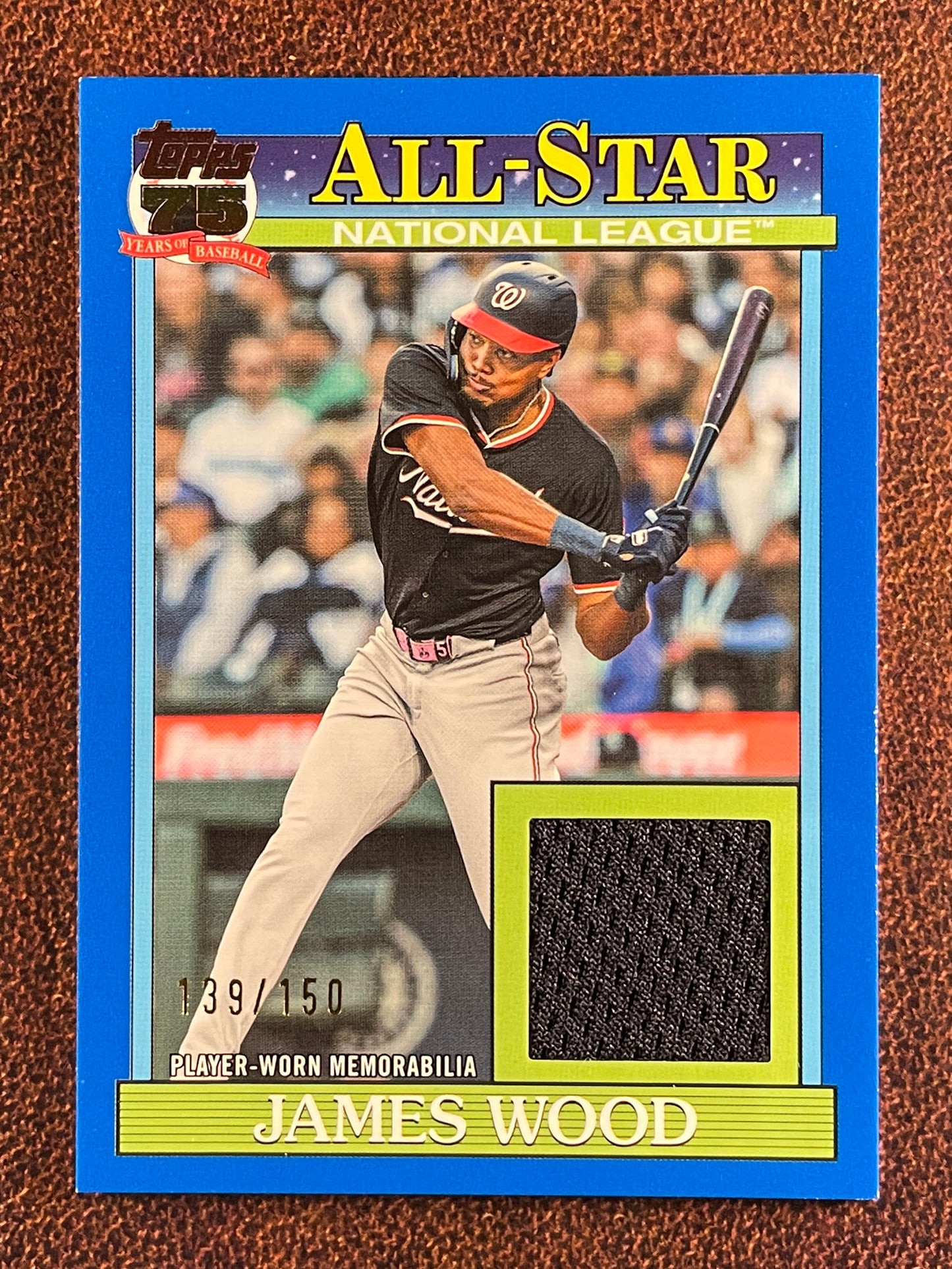 James Wood - 2026 Topps Series 2 - BLUE 1991 All Star RELIC /150 - Nationals