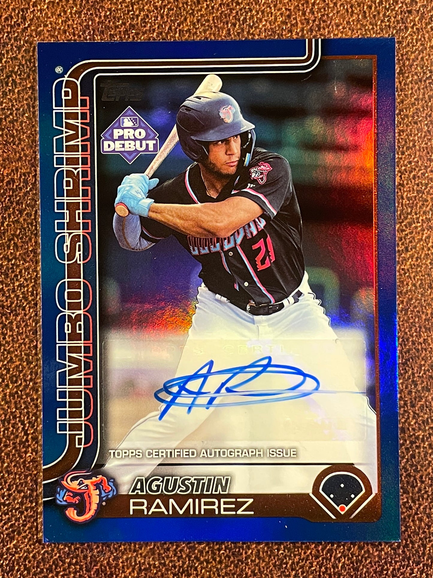 Agustin Ramirez - 2025 Topps Pro Debut - BLUE AUTO /150 - Marlins