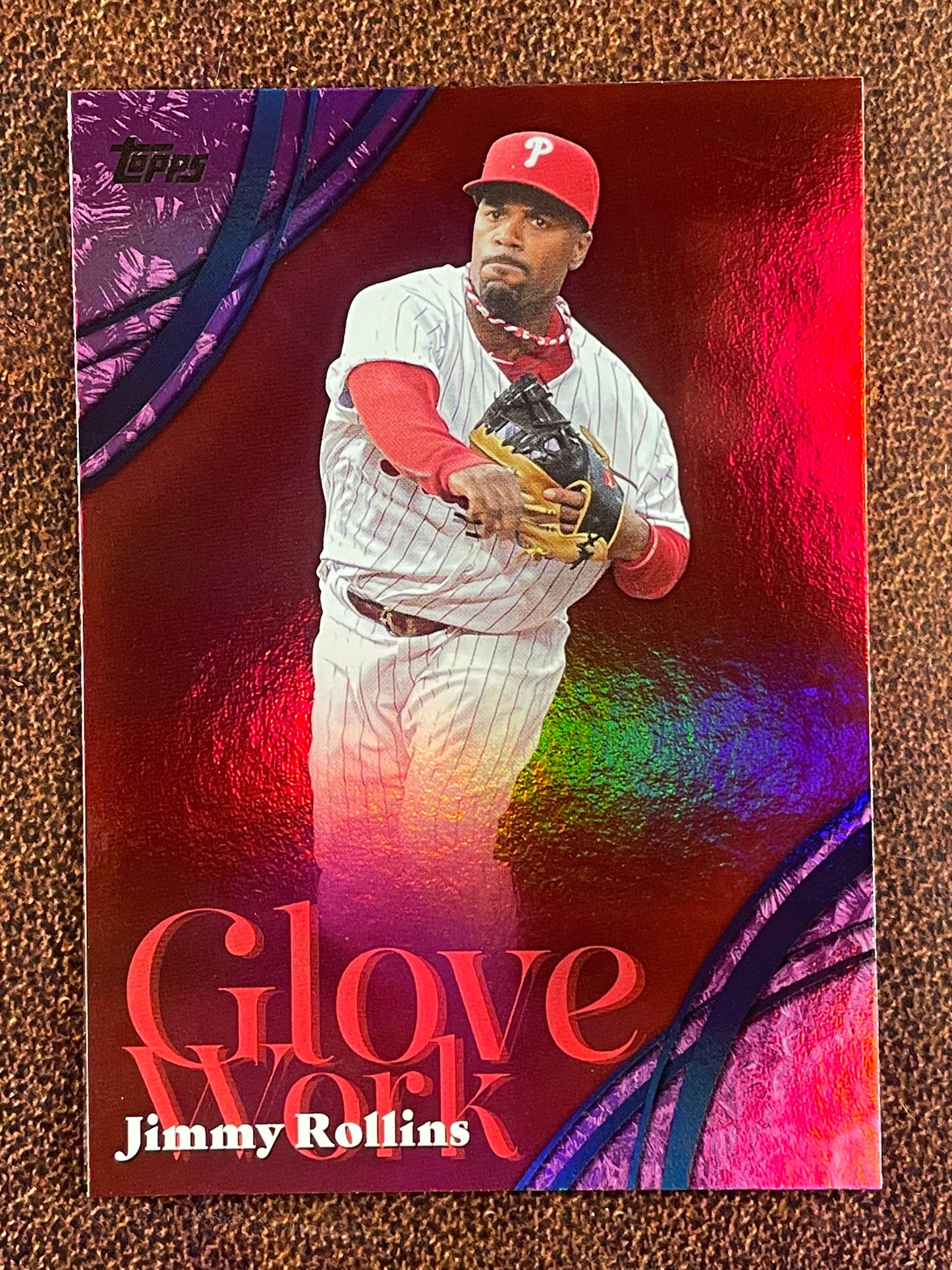 Jimmy Rollins - 2026 Topps Series 2 - PINK Glove Work - Phillies