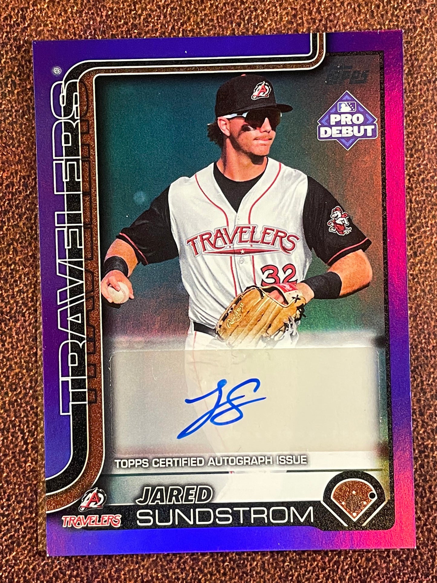Jared Sundstrom - 2025 Topps Pro Debut - PURPLE Foil AUTO /299 - Rangers