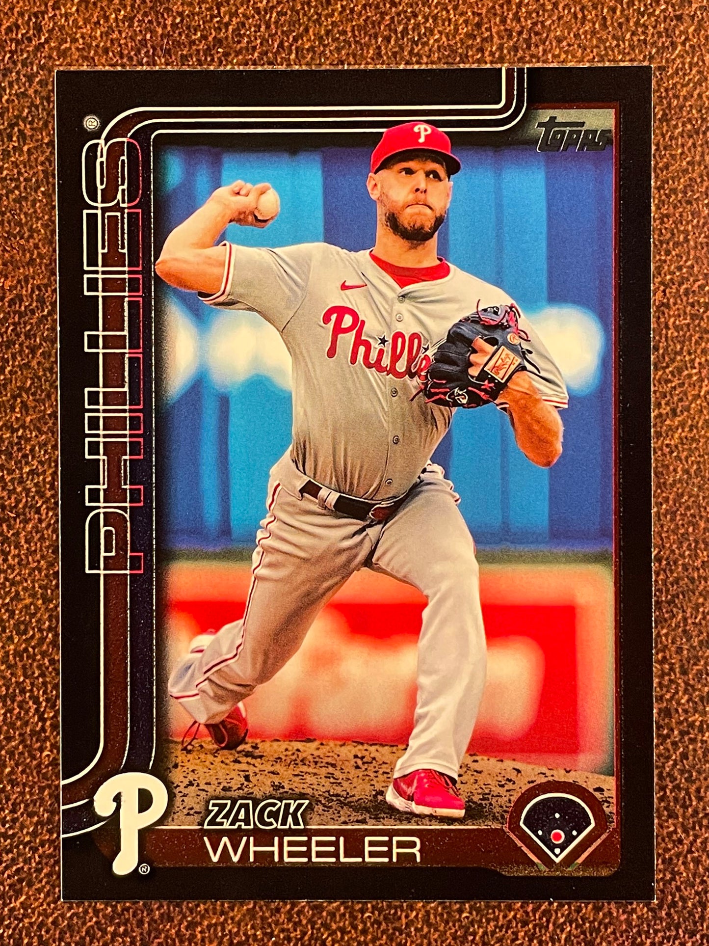 Zack Wheeler - 2025 Topps Series 1 - BLACK /74 - Phillies