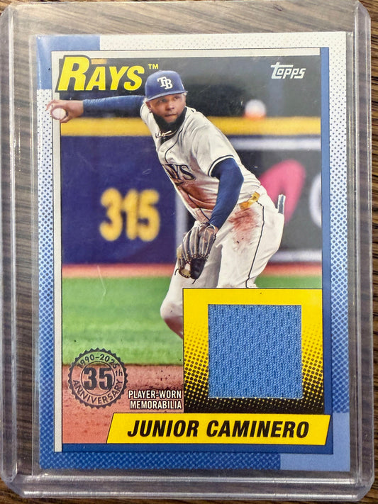 Junior Caminero - 2025 Topps Series 1 - 1990 Relic - Tampa Bay Rays