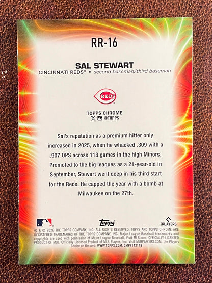 Sal Stewart - 2026 Topps Chrome - Radiating Rookie - Reds
