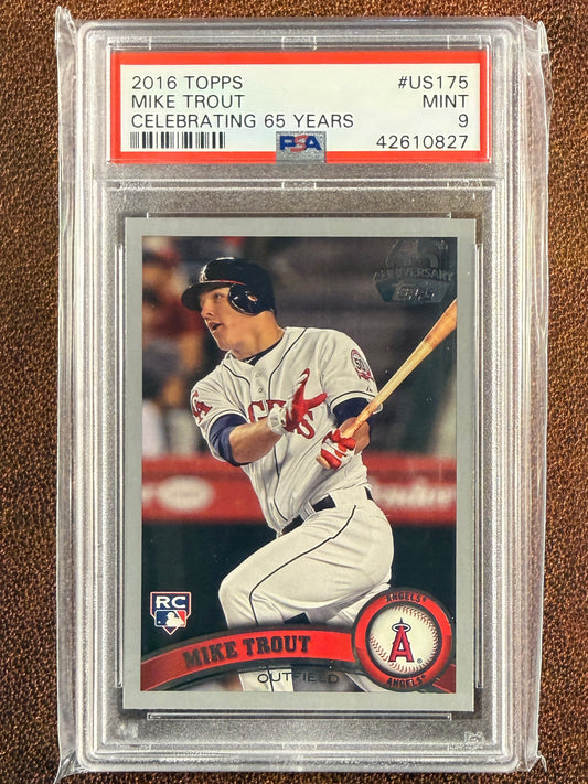 Mike Trout - 2016 Topps Celebrating 65 Years - Celebrating 65 Years Rookie REPRINT (PSA 9) - Angels