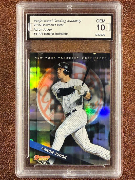 Aaron Judge - 2015 Bowman’s Best - Prospect Refractor (PGA 10) - Yankees