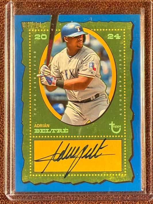 Adrian Beltre - 2024 Topps Brooklyn Collection - BLUE AUTO /40 - Rangers