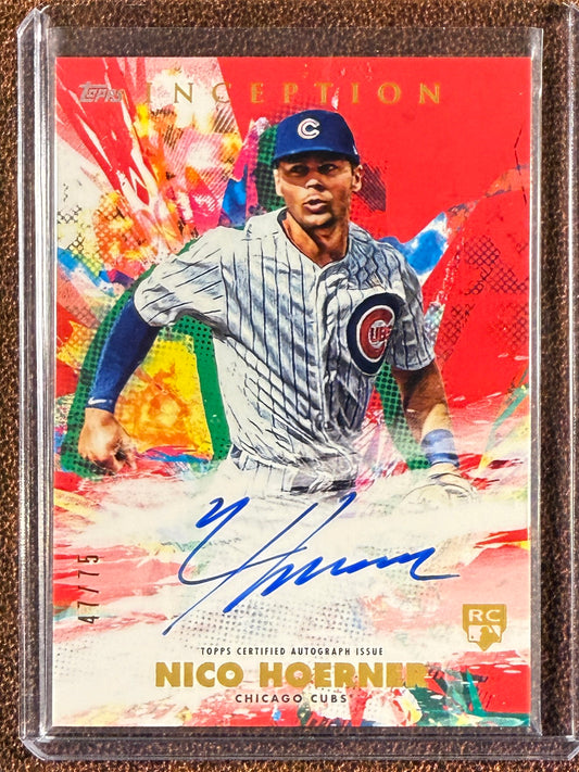 Nico Hoerner - 2020 Topps Inception - Inception Rookie Red AUTO /75 - Cubs