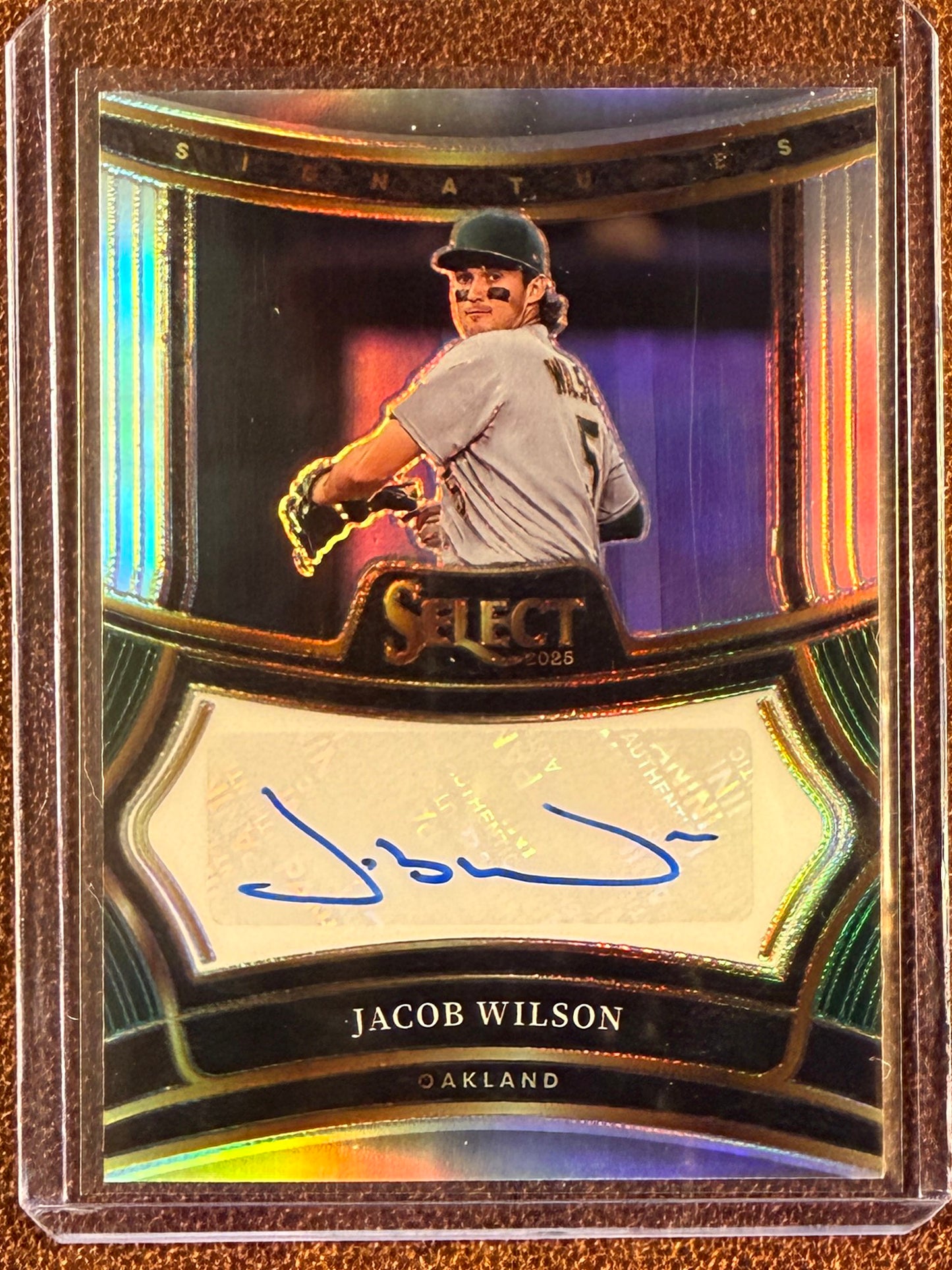 Jacob Wilson - 2025 Panini Select - Signatures Silver Prizm AUTO - Athletics